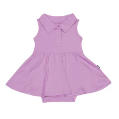 Kyte Baby Polo Bodysuit Dress in Poi