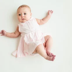 Outlet Kyte Baby Polo Bodysuit Dress in Sakura