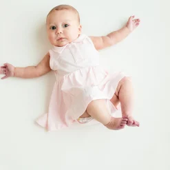 Outlet Kyte Baby Polo Bodysuit Dress in Sakura