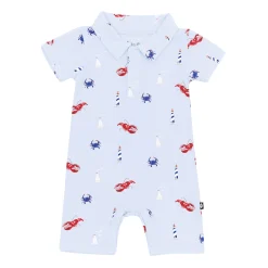 Outlet Kyte Baby Polo Shortall in Harbor