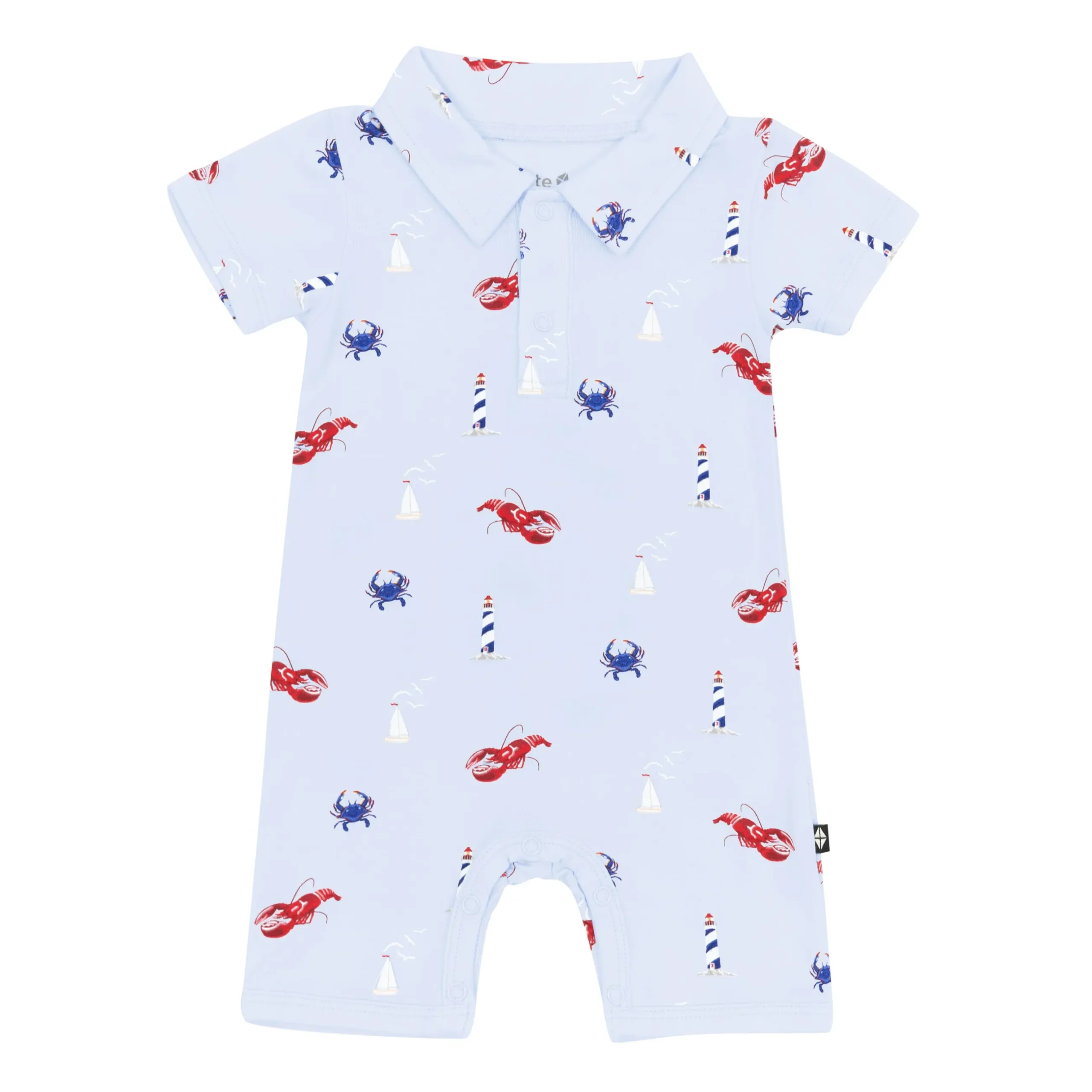 Outlet Kyte Baby Polo Shortall in Harbor