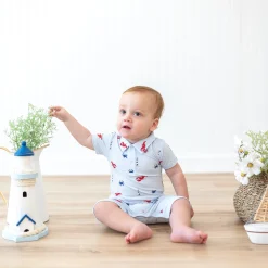 Outlet Kyte Baby Polo Shortall in Harbor