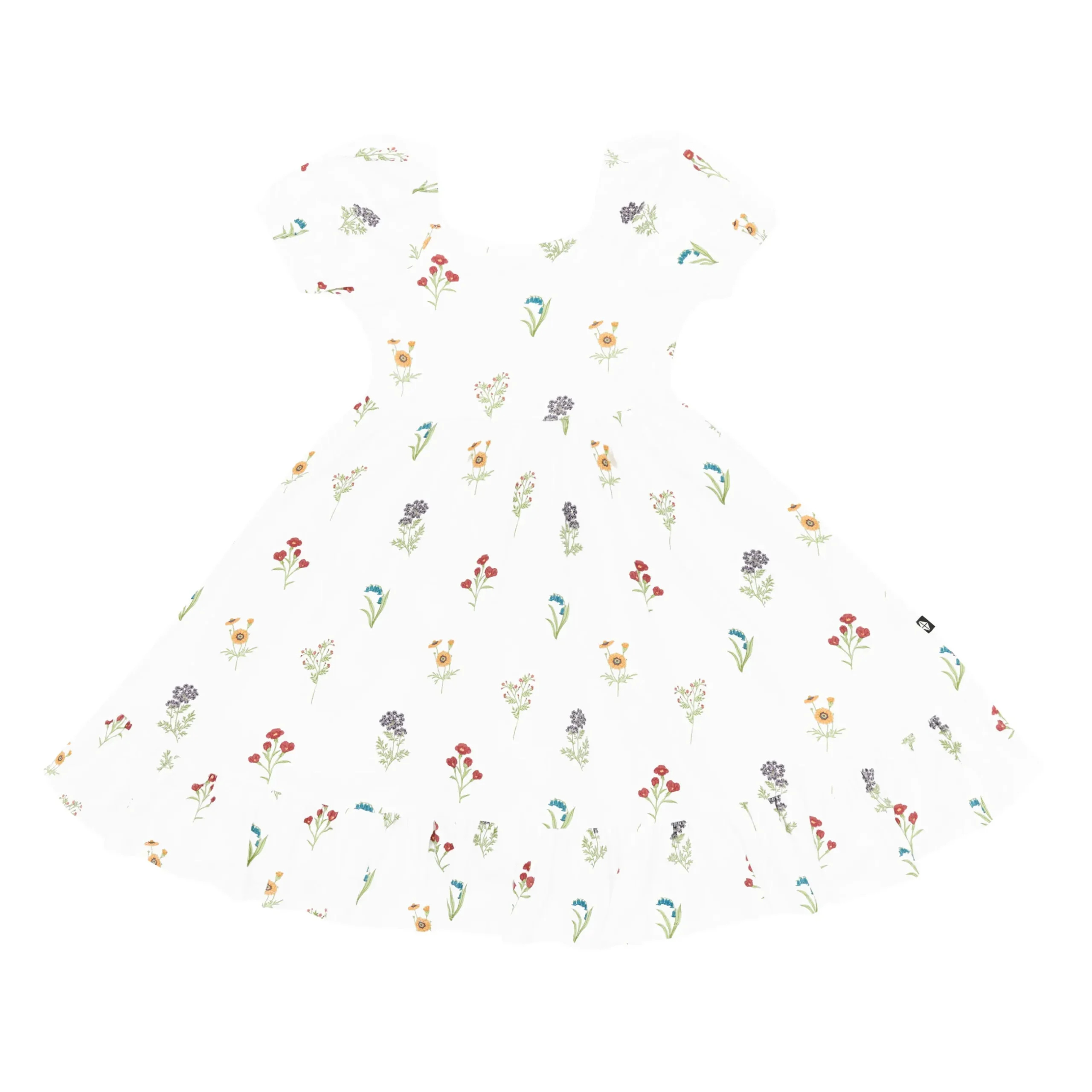 Clearance Kyte Baby Puff Sleeve Twirl Dress in Wildflower