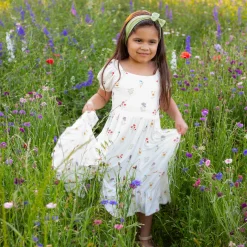 Clearance Kyte Baby Puff Sleeve Twirl Dress in Wildflower