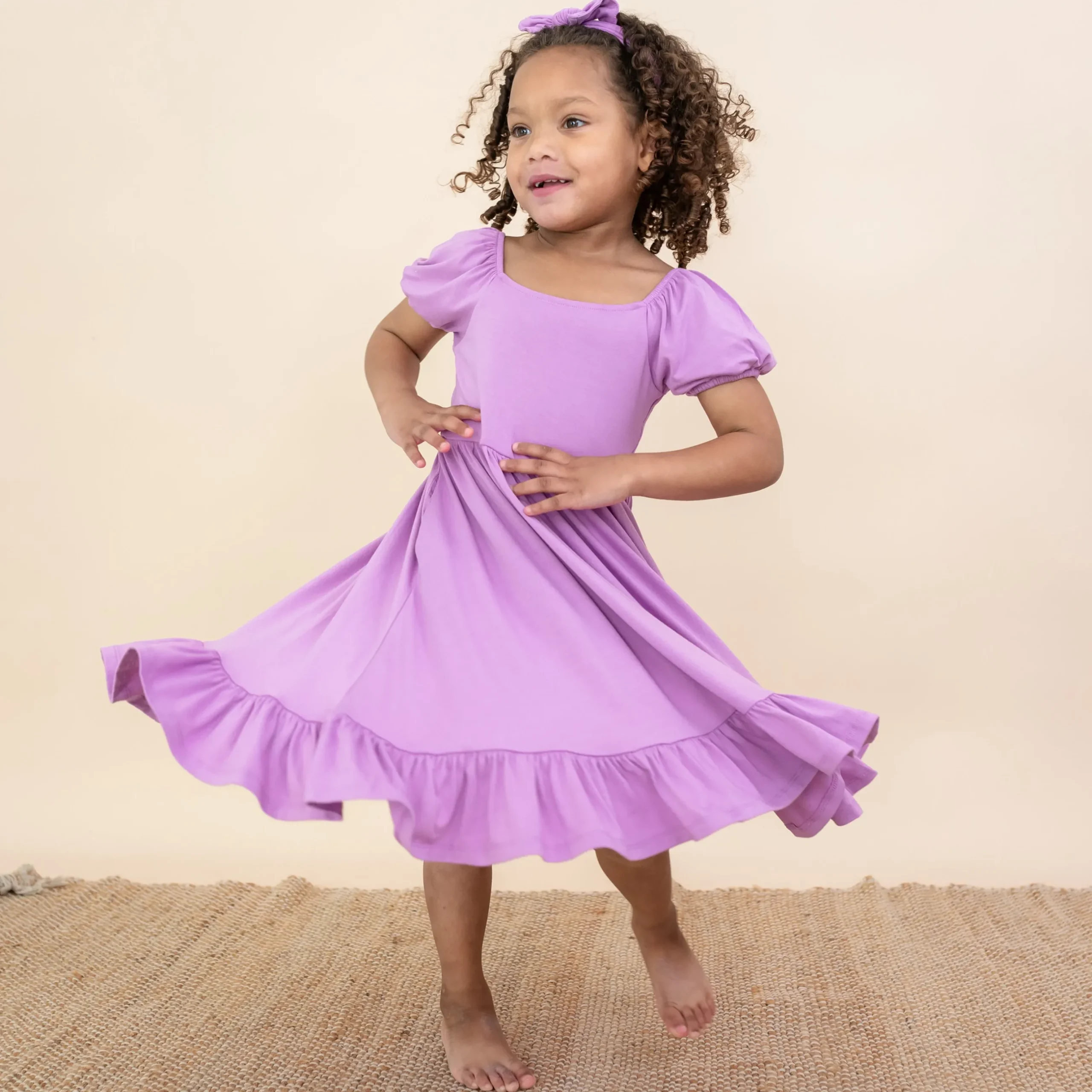Sale Kyte Baby Puff Sleeve Twirl Dress in Poi