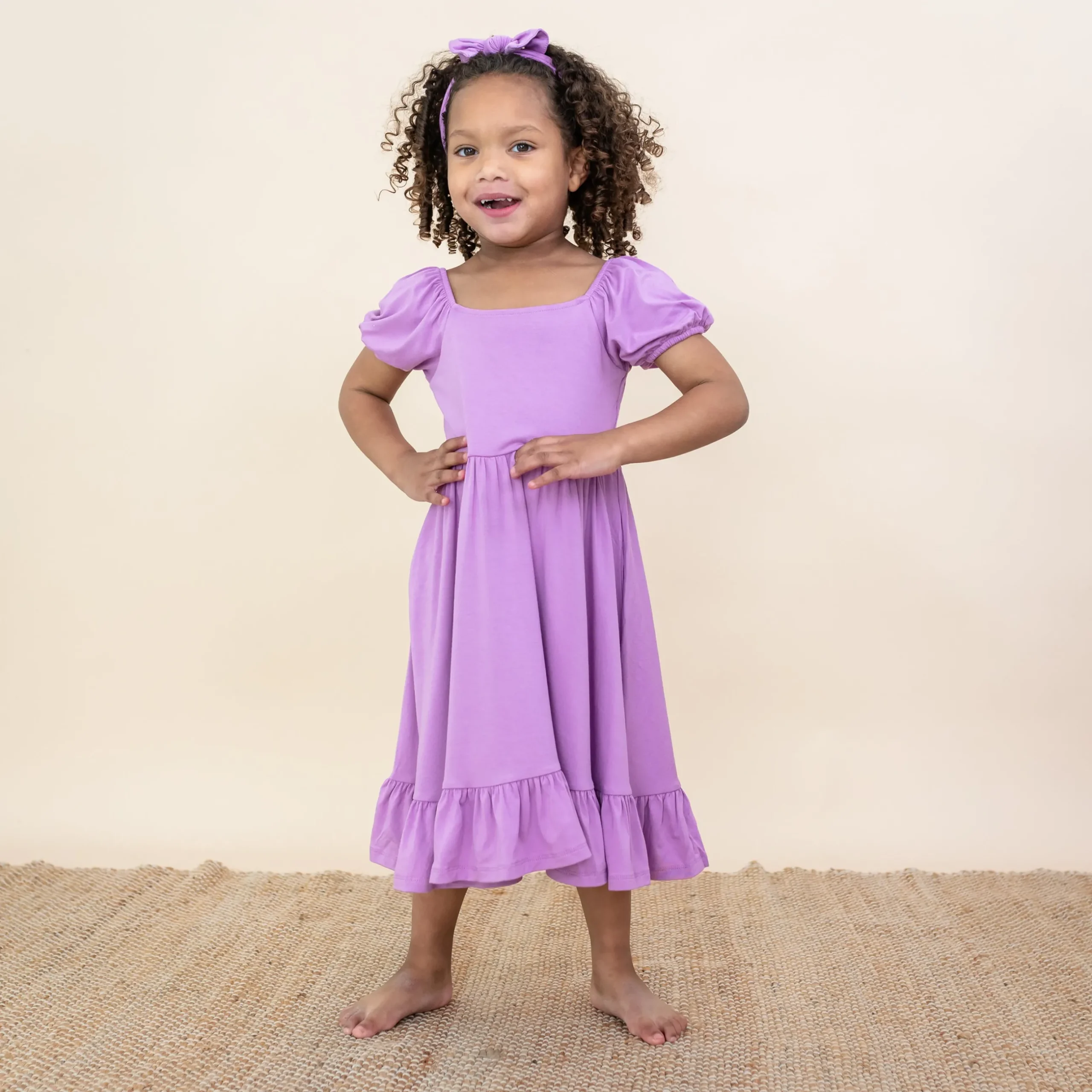 Sale Kyte Baby Puff Sleeve Twirl Dress in Poi