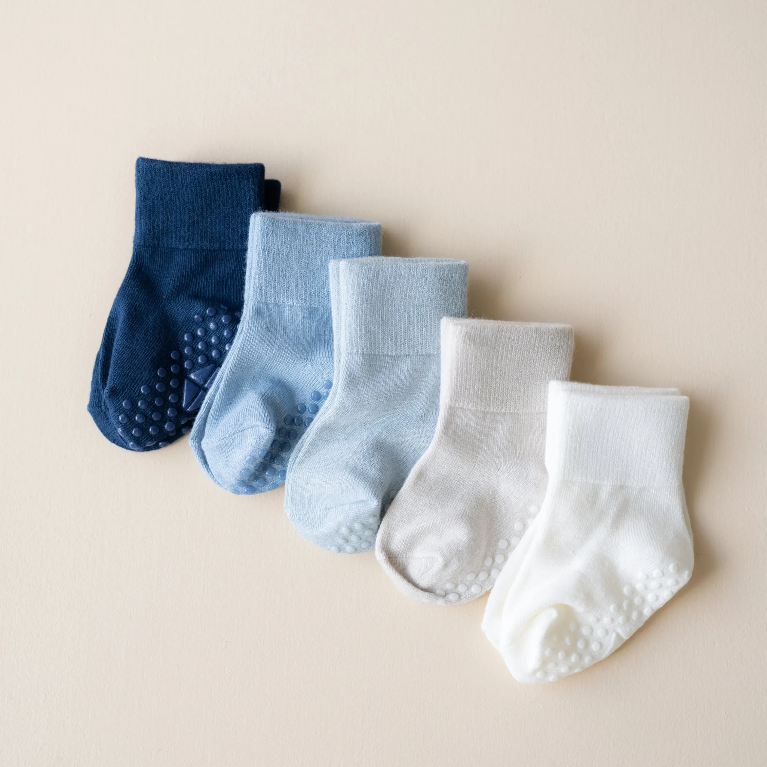 Discount Kyte Baby Quarter Socks Combo 5-Pack in Cool Cool Set: Cloud/Oat/Fog/Slate/Navy