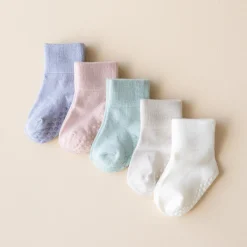 New Kyte Baby Quarter Socks Combo 5-Pack in Pastel set Pastel Set: Cloud/Oat/Blush/Sage/Haze