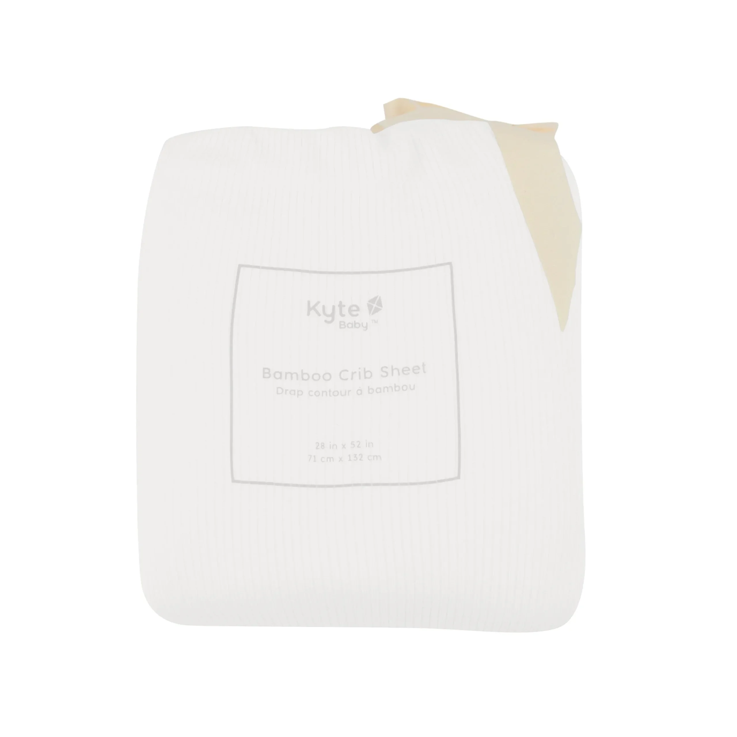 Discount Kyte Baby Ribbed Crib Sheet in Cloud
