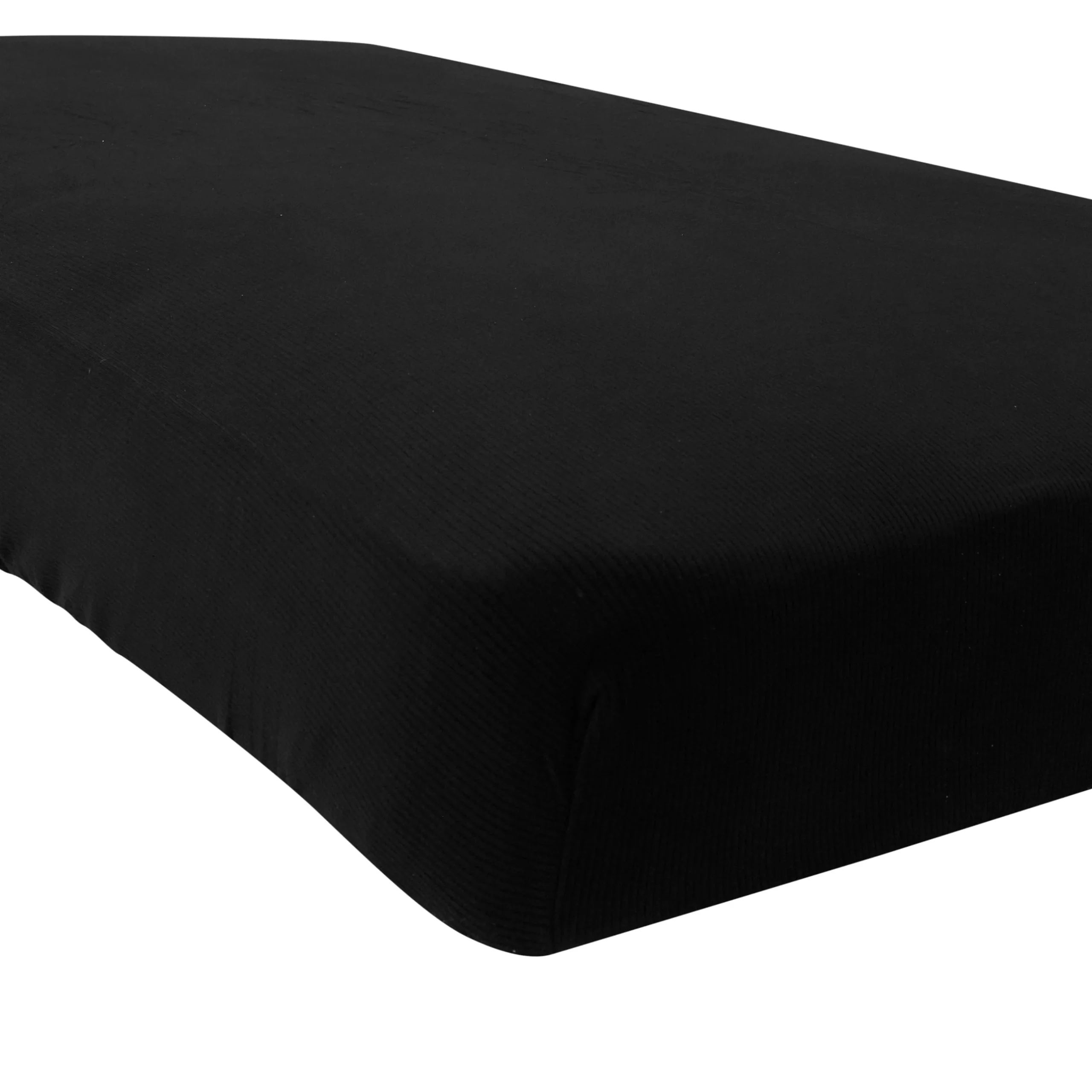 New Kyte Baby Ribbed Crib Sheet in Midnight