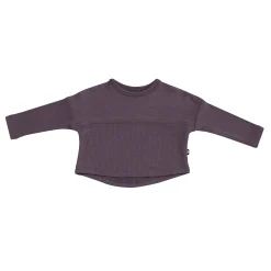 Discount Kyte Baby Ribbed Drop Shoulder Top in Currant