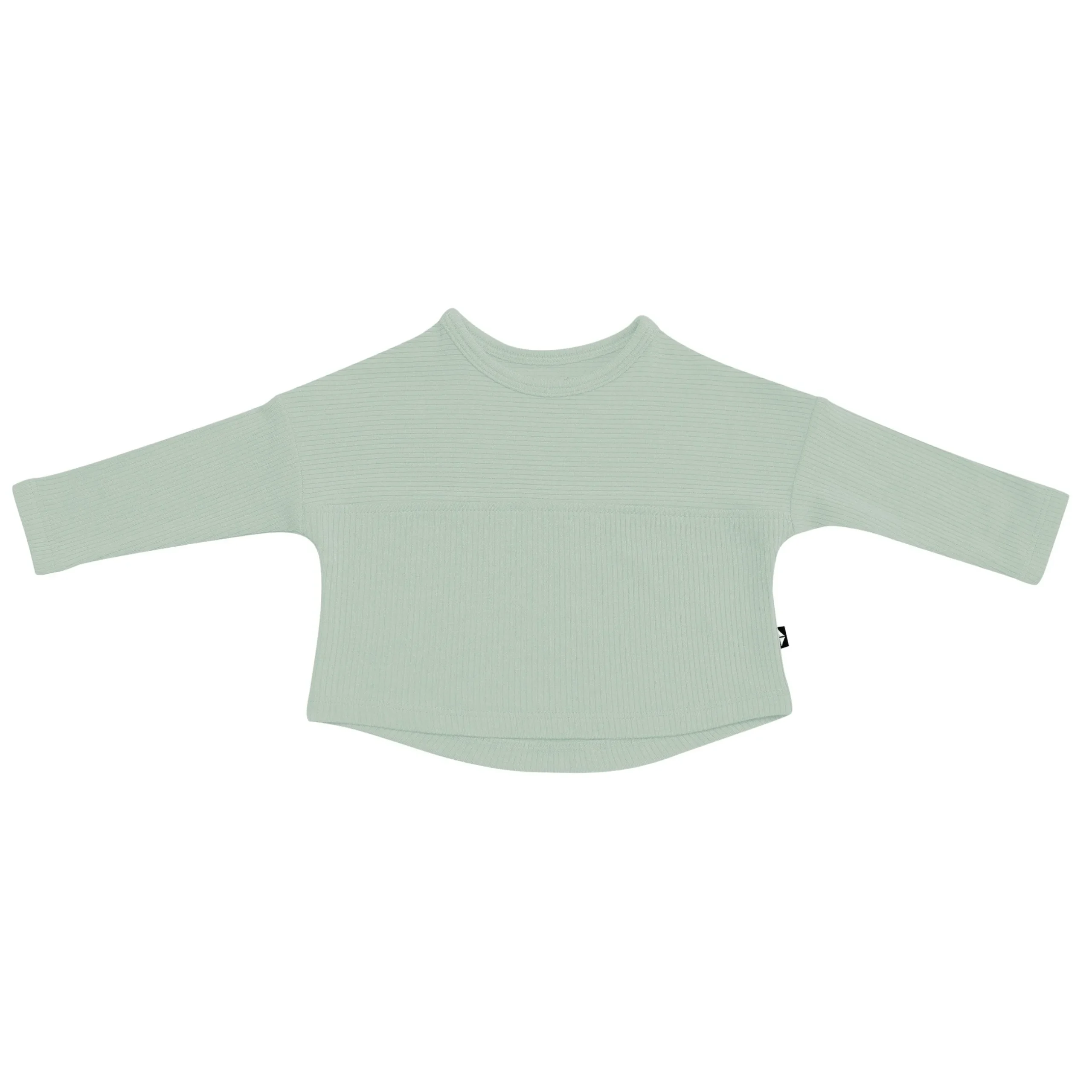 Hot Kyte Baby Ribbed Drop Shoulder Top in Thyme