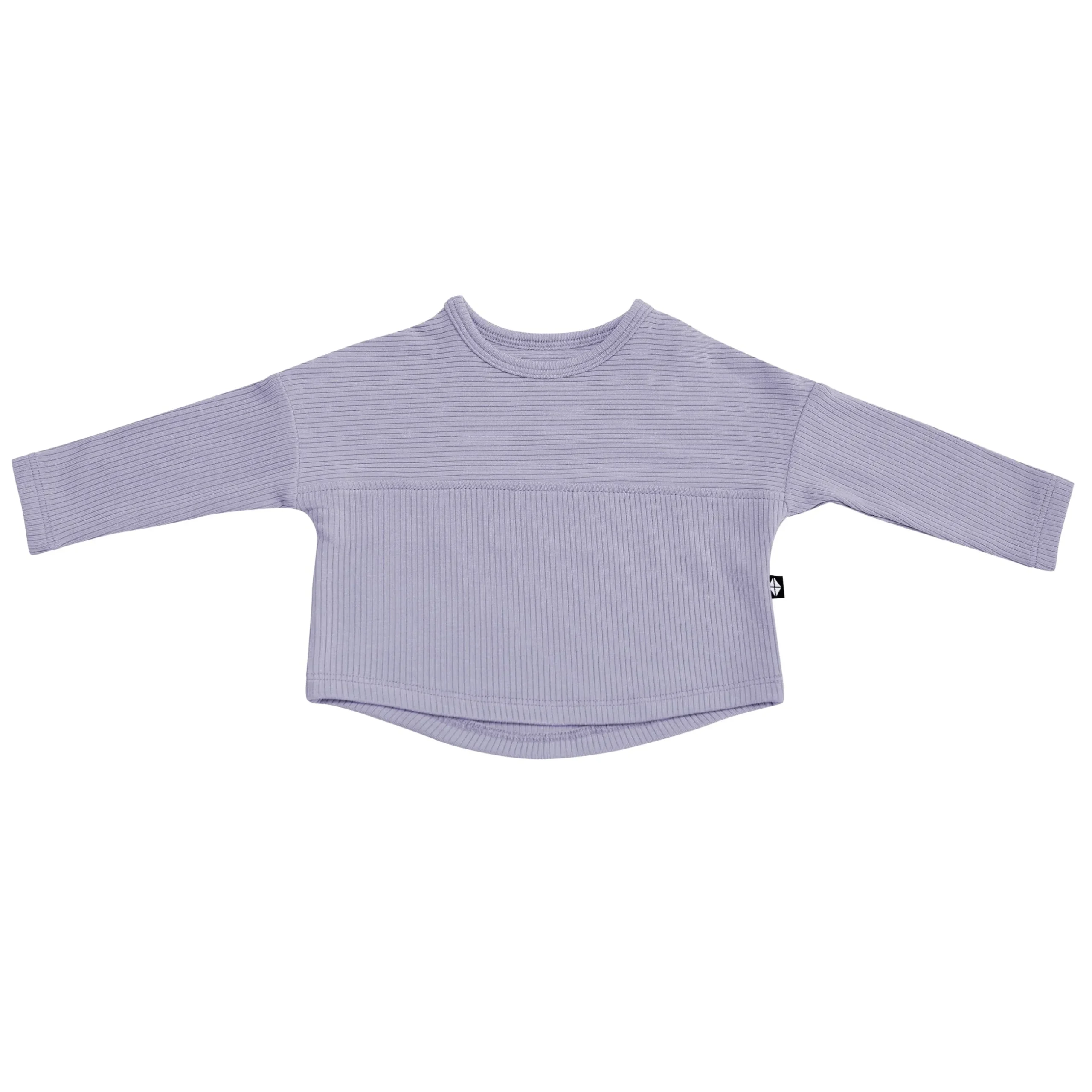 Kyte Baby Ribbed Drop Shoulder Top in Taro