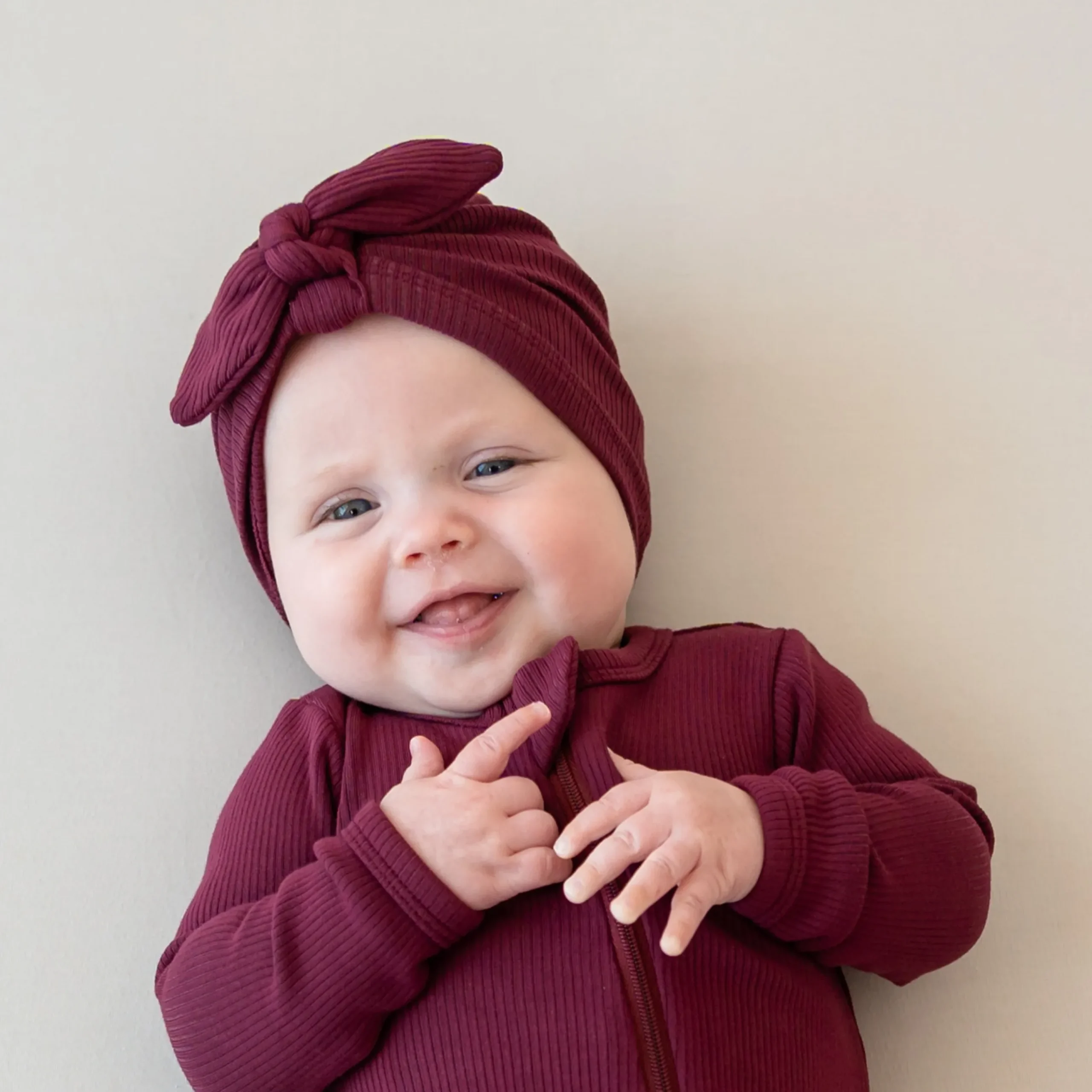 Discount Kyte Baby Ribbed Headwrap in Burgundy