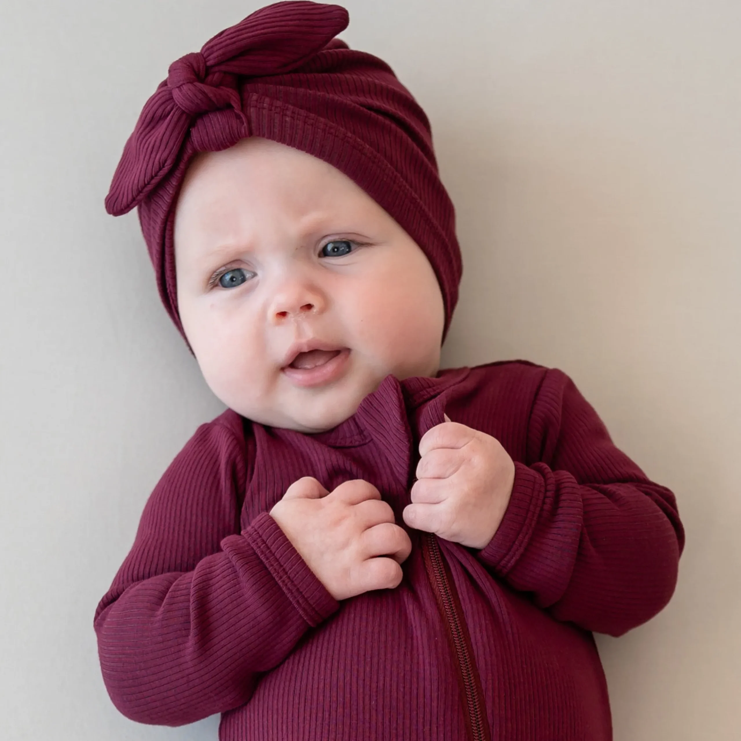 Discount Kyte Baby Ribbed Headwrap in Burgundy