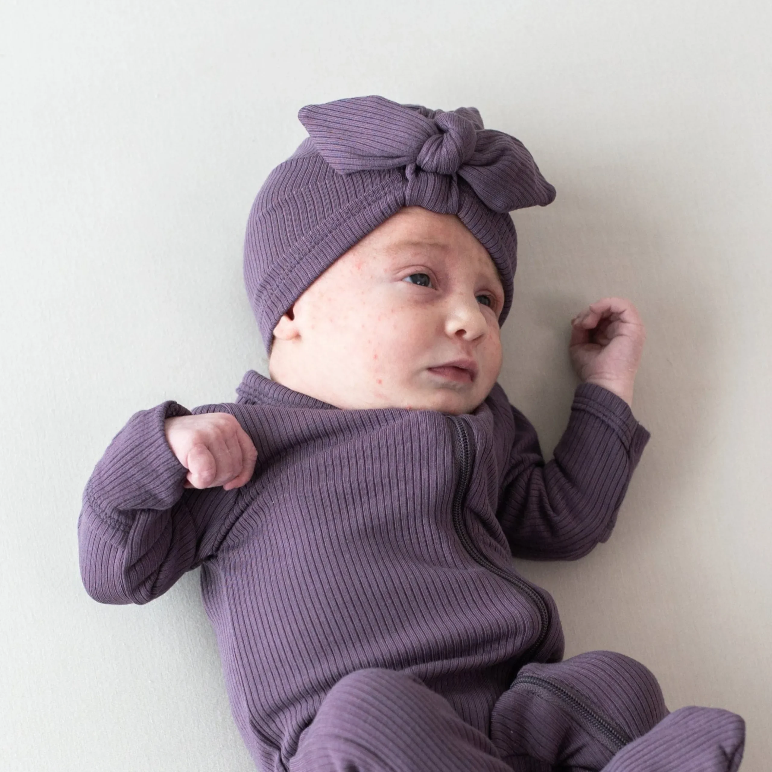 Hot Kyte Baby Ribbed Headwrap in Currant