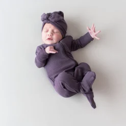 Hot Kyte Baby Ribbed Headwrap in Currant