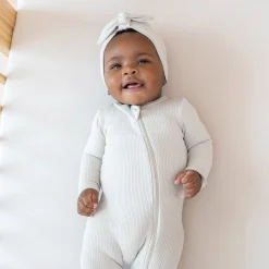 Outlet Kyte Baby Ribbed Headwrap in Oat