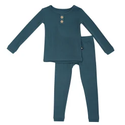 Sale Kyte Baby Ribbed Henley Set in Atlantic