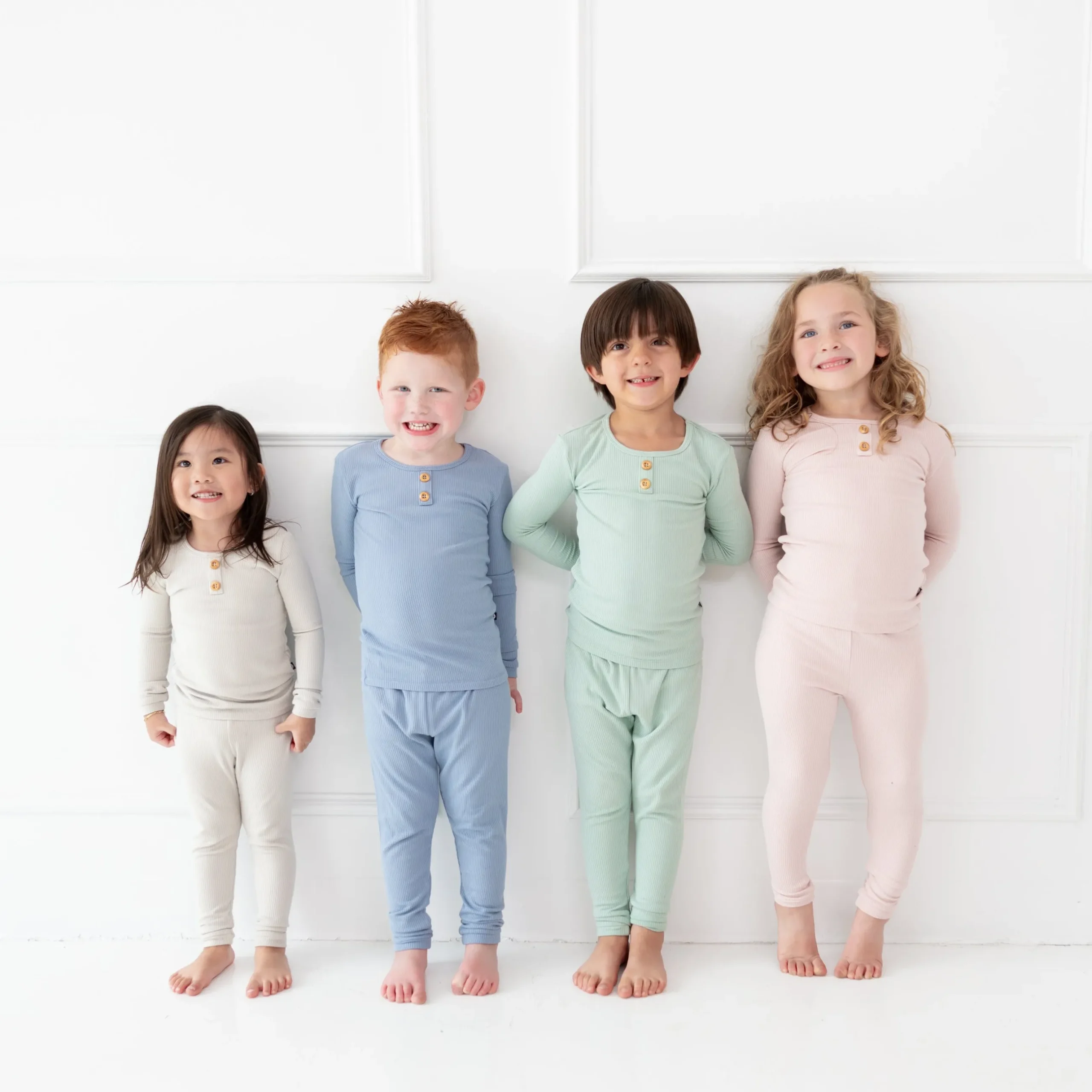 Kyte Baby Ribbed Henley Set in Sage