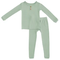 Online Kyte Baby Ribbed Henley Set in Thyme