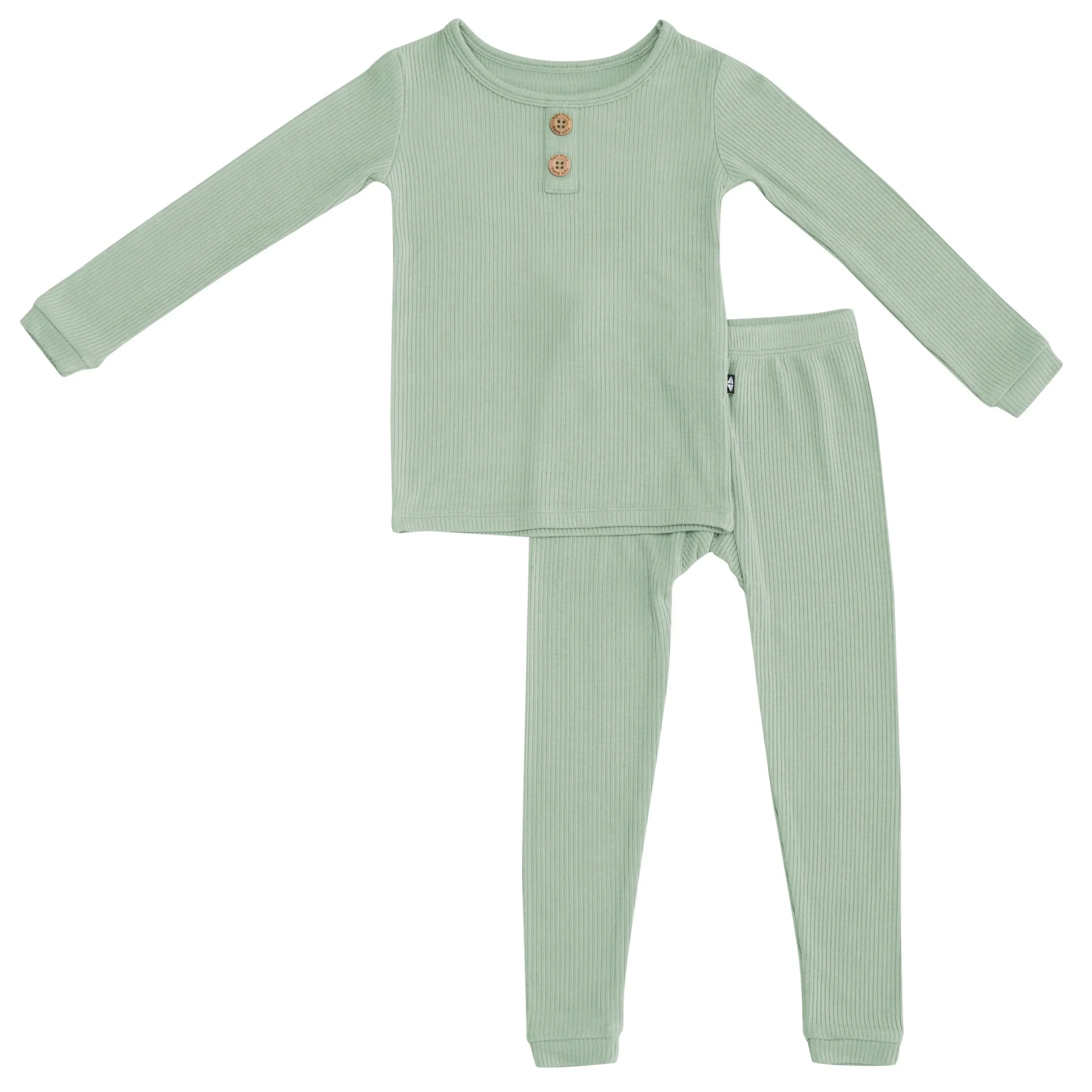 Online Kyte Baby Ribbed Henley Set in Thyme