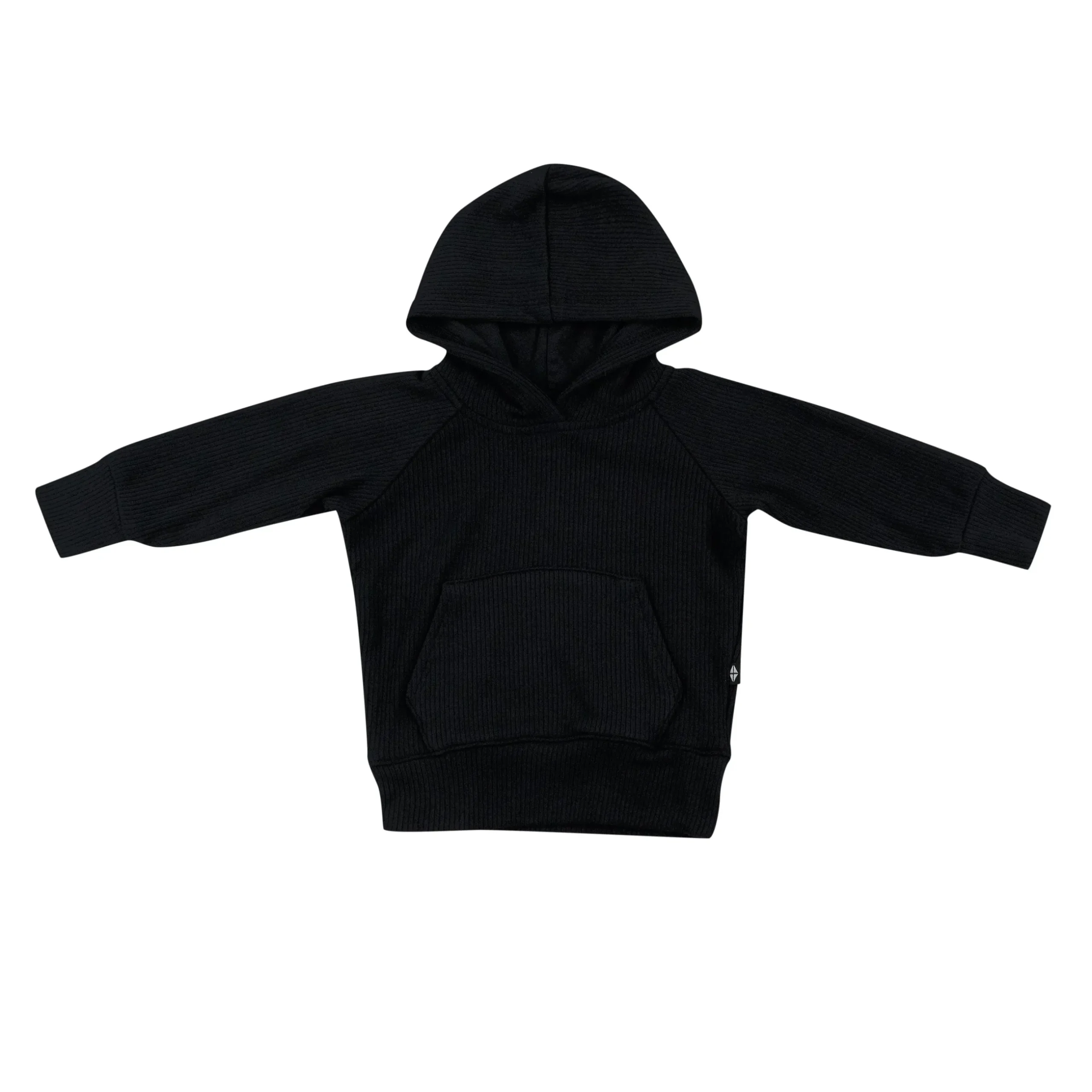 Hot Kyte Baby Ribbed Hoodie in Midnight