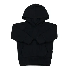 Hot Kyte Baby Ribbed Hoodie in Midnight