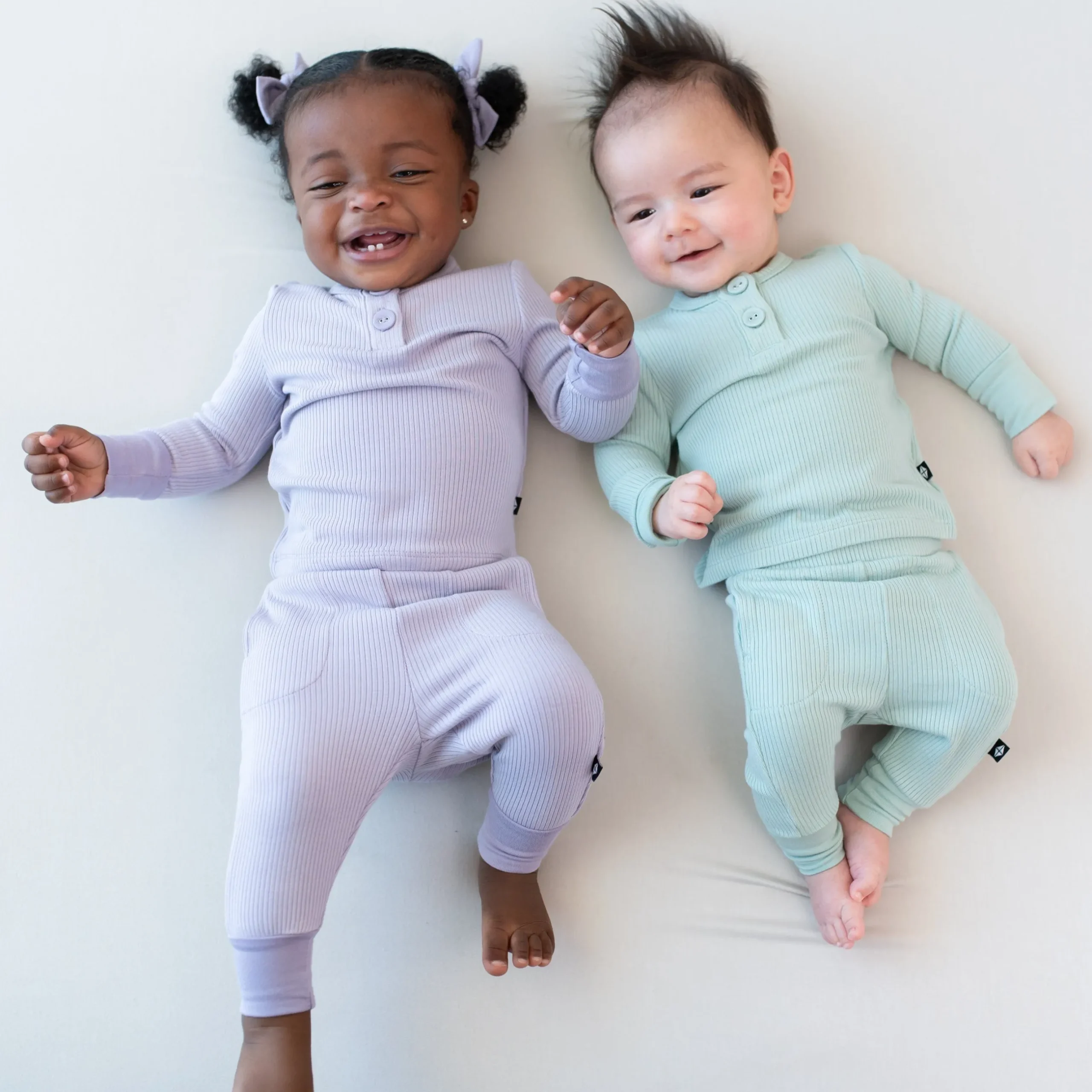 Clearance Kyte Baby Ribbed Infant Henley Set in Sage
