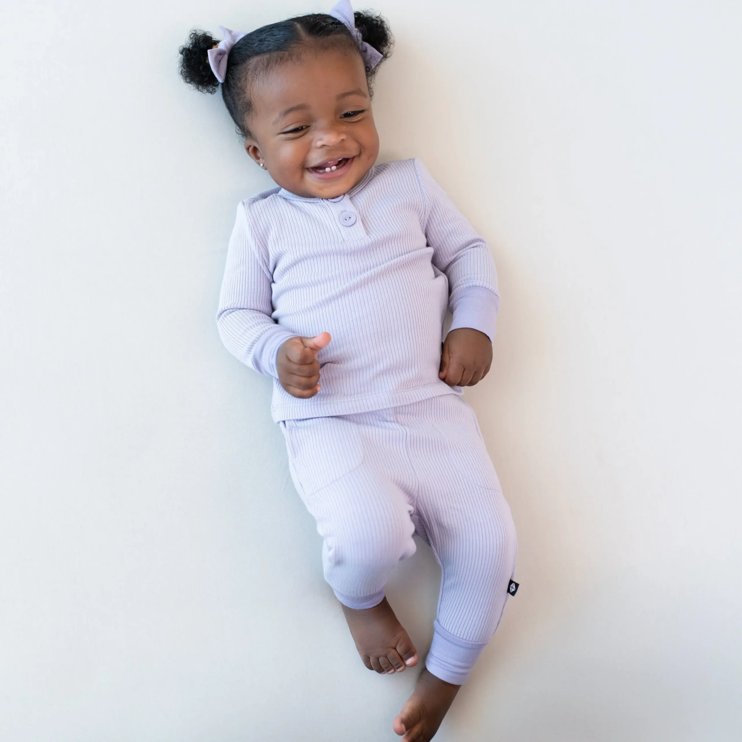 Kyte Baby Ribbed Infant Henley Set in Taro