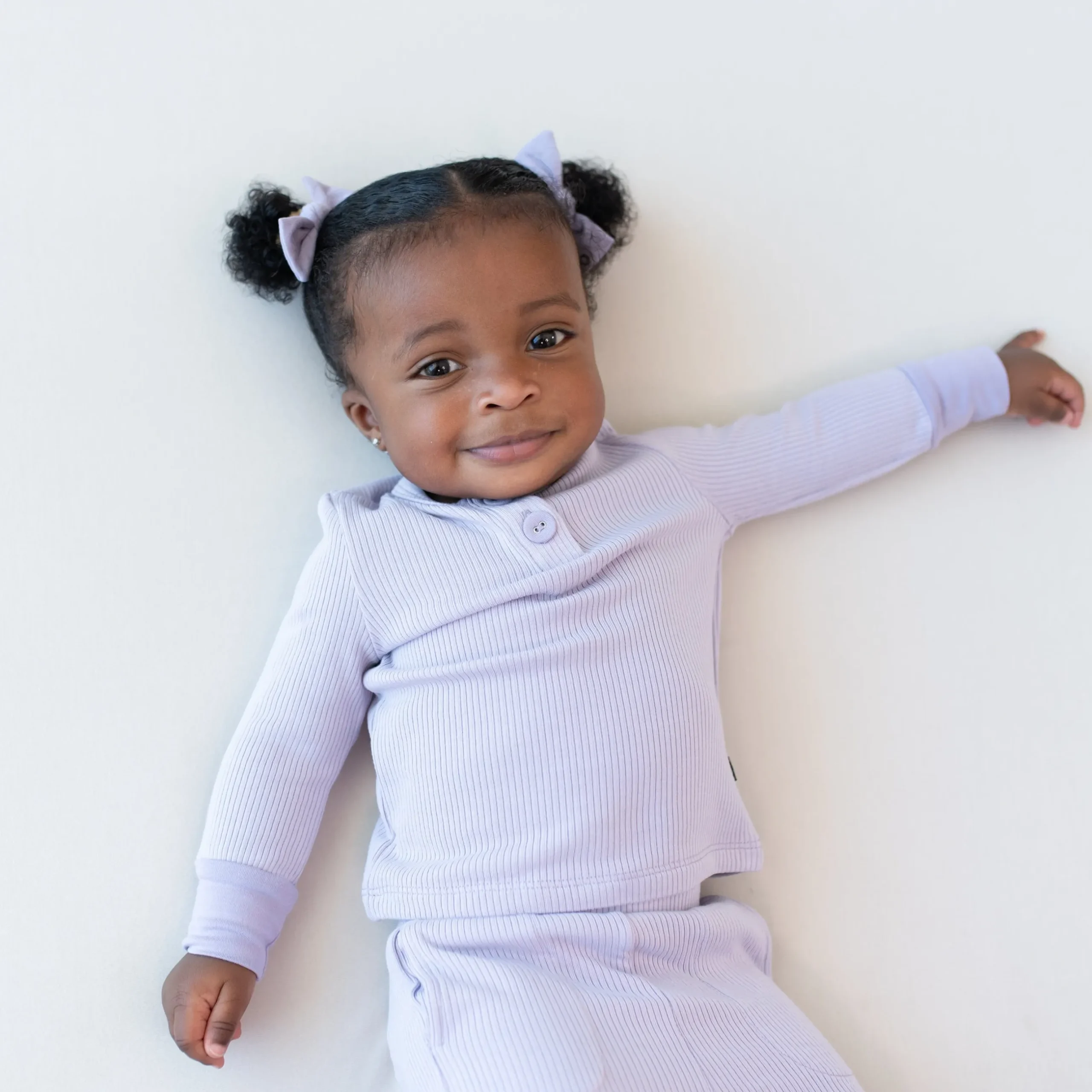 Kyte Baby Ribbed Infant Henley Set in Taro