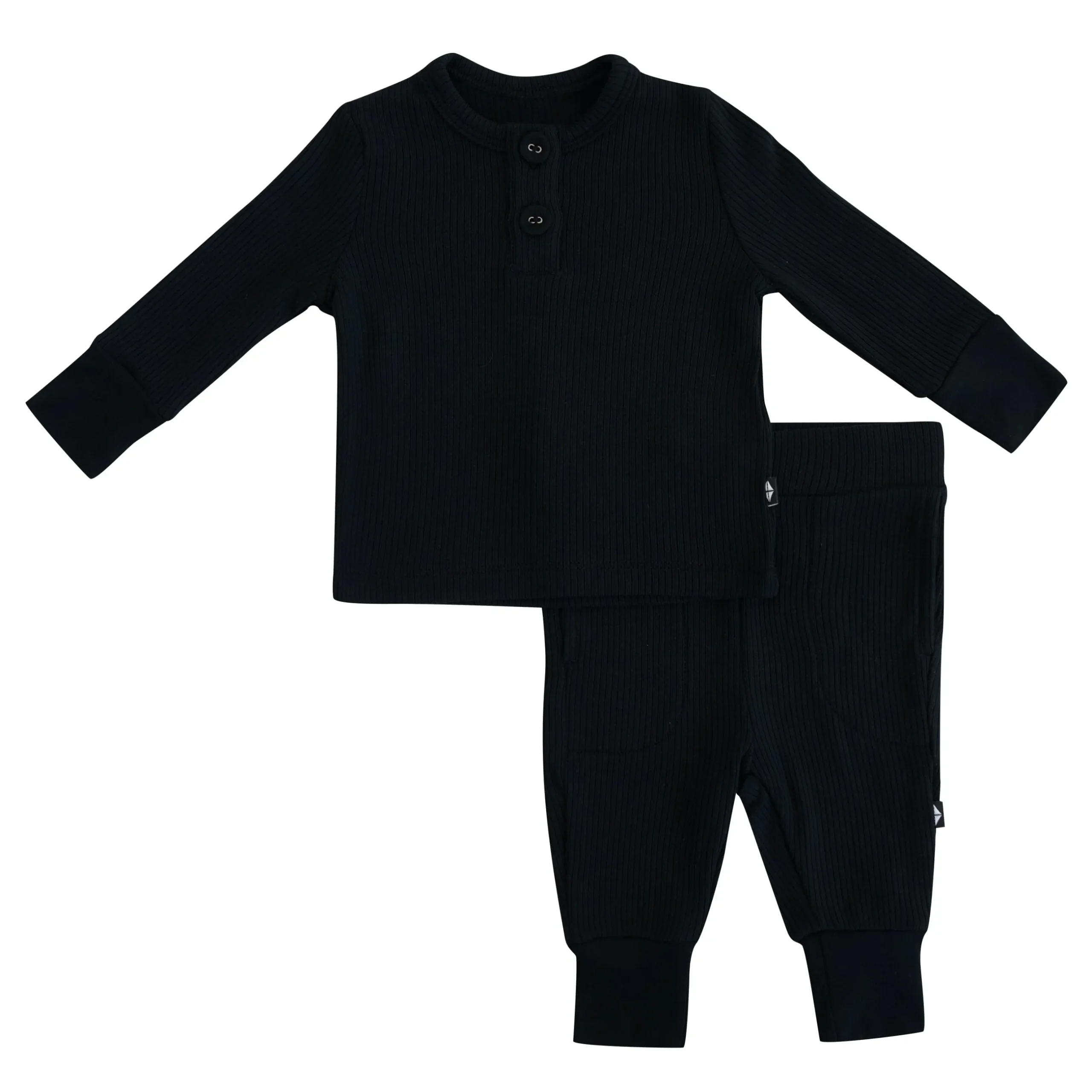 Sale Kyte Baby Ribbed Infant Henley Set in Midnight