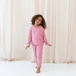 Discount Kyte Baby Ribbed Jogger Pant in Apple Blossom