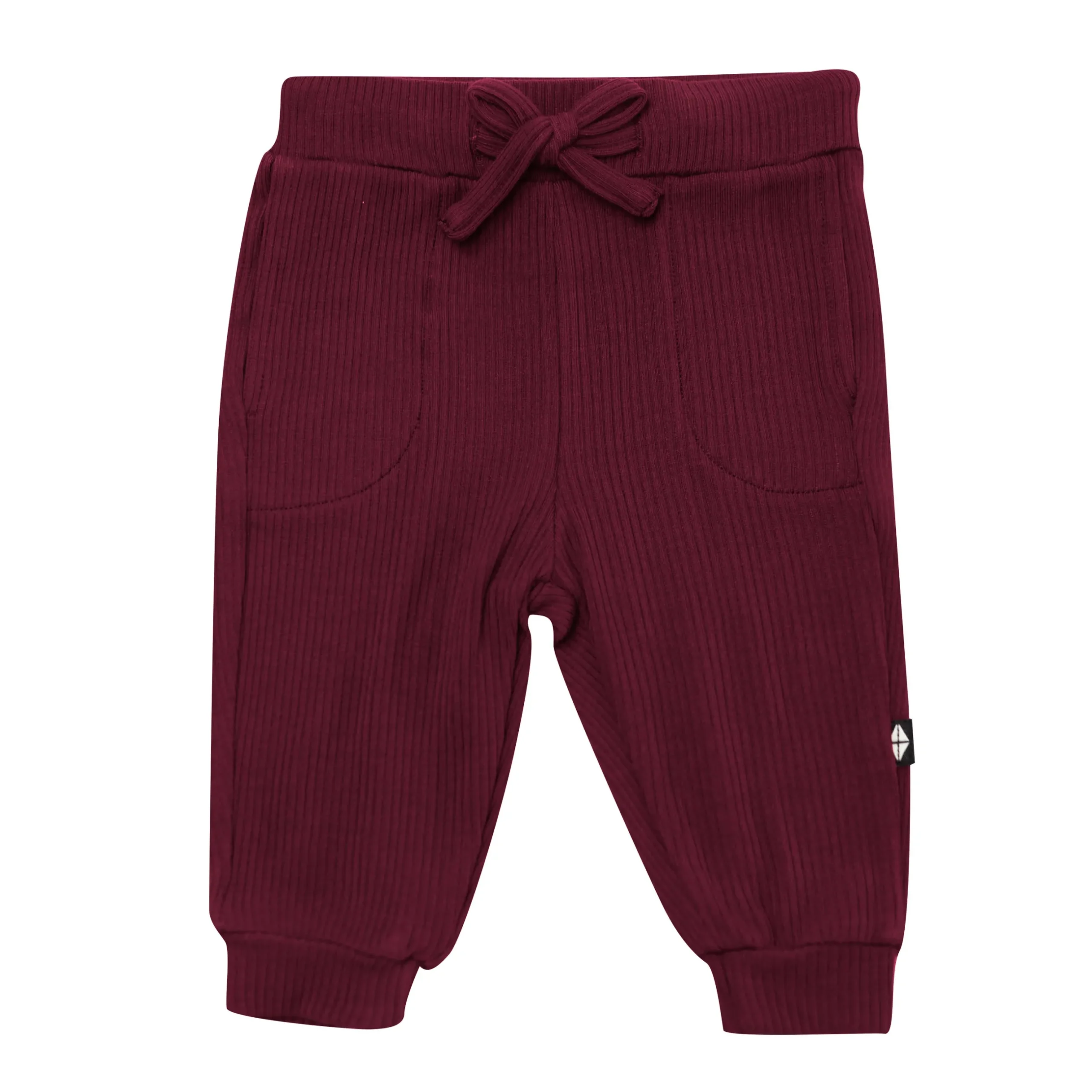 Sale Kyte Baby Ribbed Jogger Pant in Burgundy