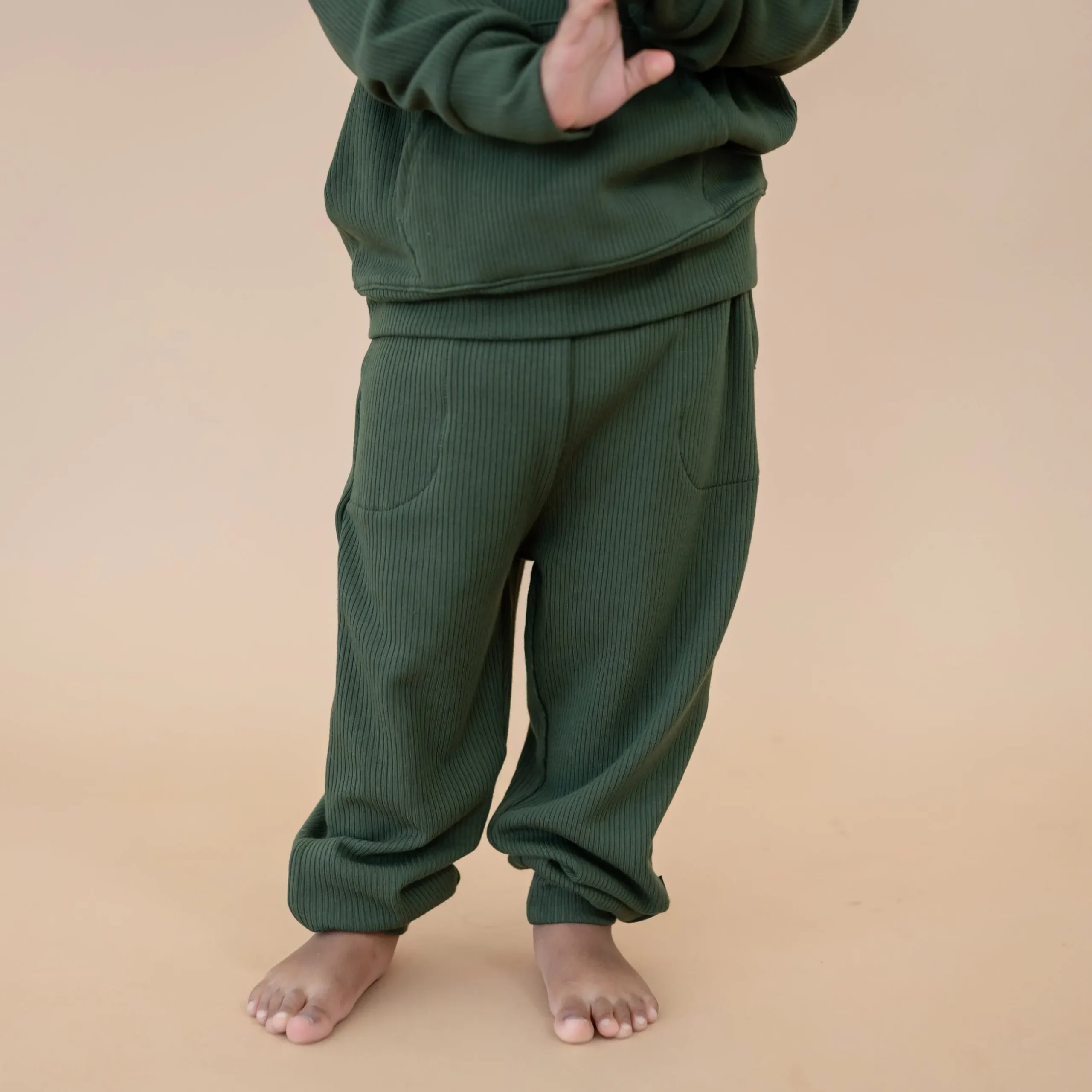 Discount Kyte Baby Ribbed Jogger Pant in Fir