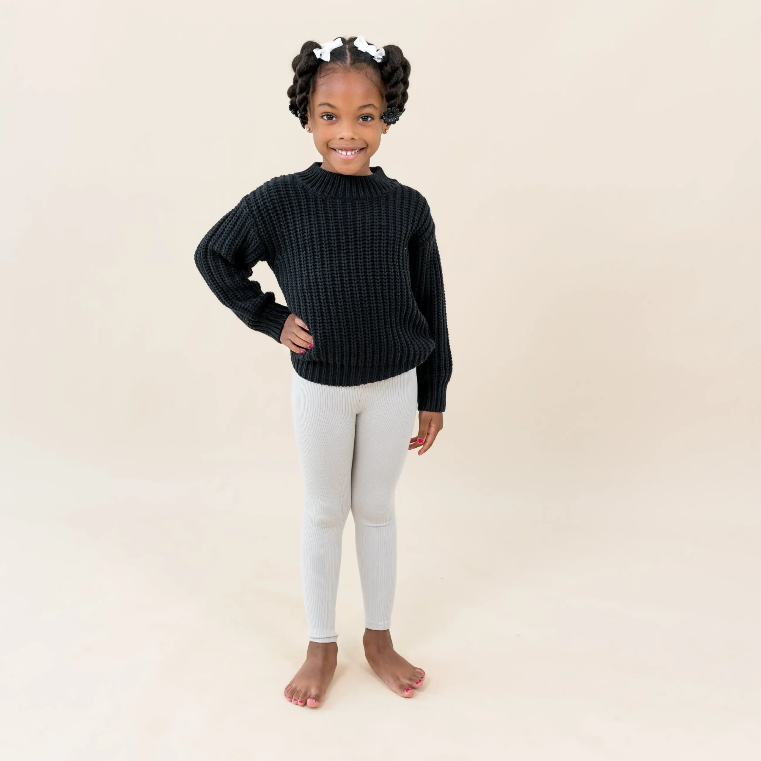 Online Kyte Baby Ribbed Leggings in Oat