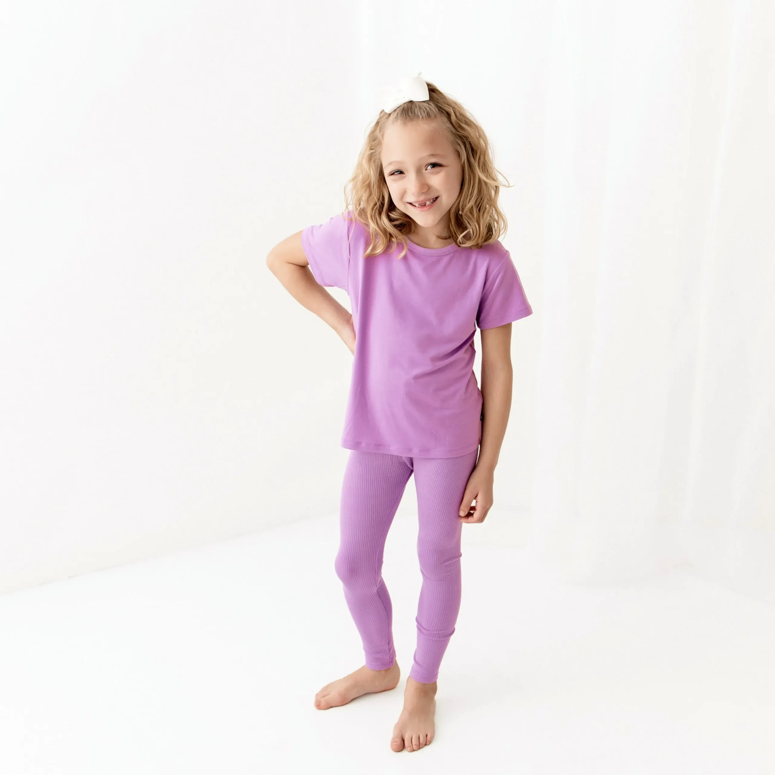 Kyte Baby Ribbed Leggings in Poi