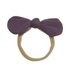 Sale Kyte Baby Ribbed Nylon Bow in Currant
