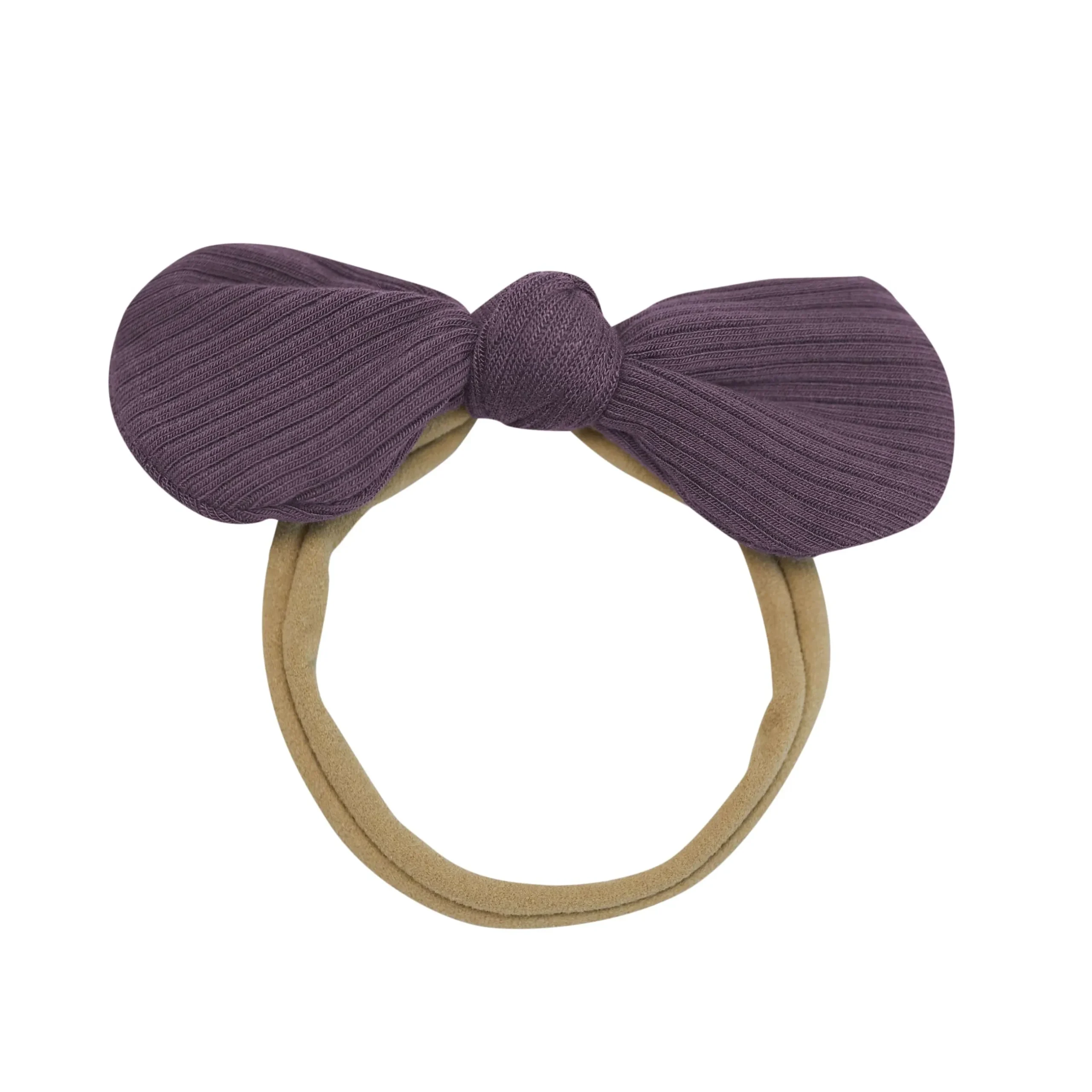 Sale Kyte Baby Ribbed Nylon Bow in Currant