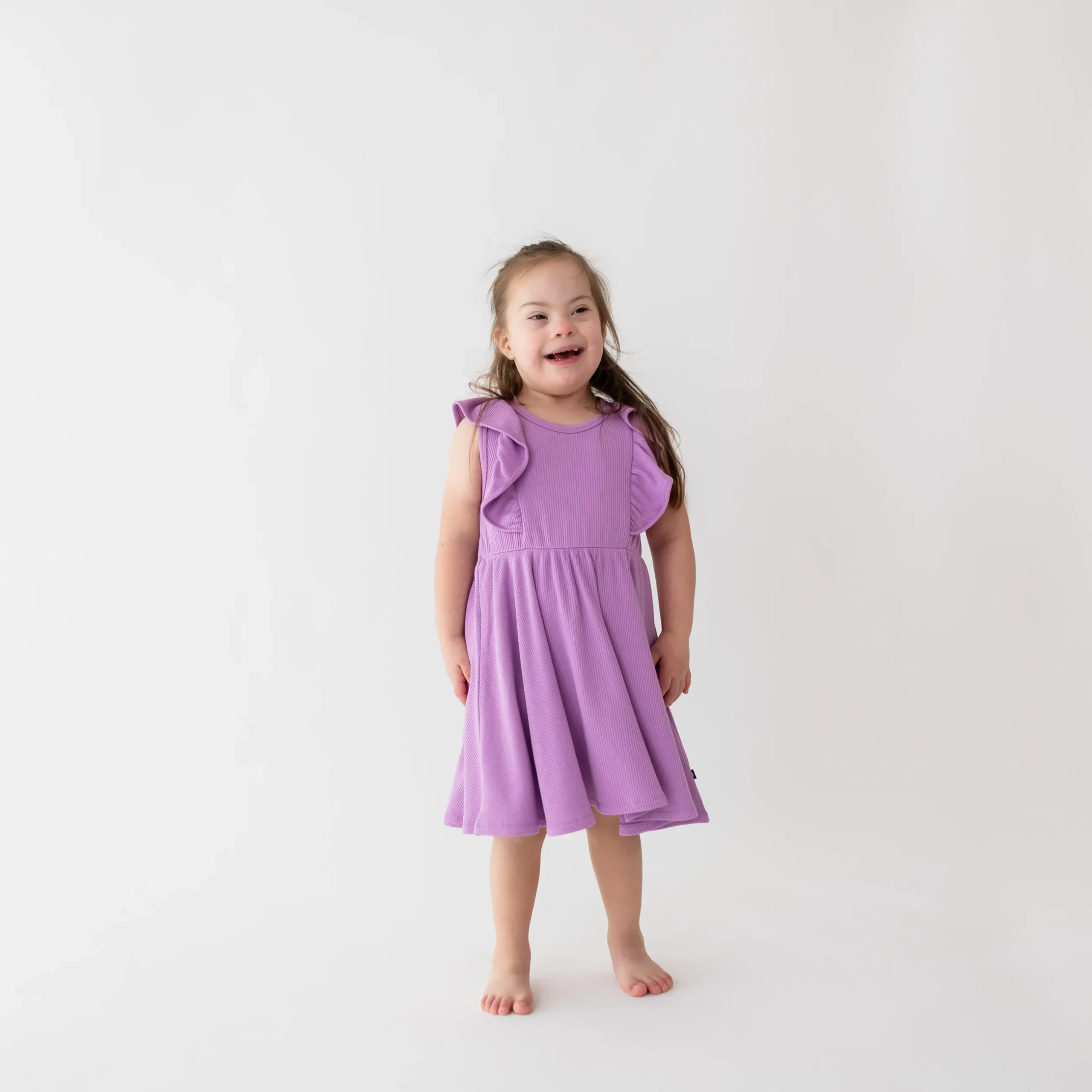 Clearance Kyte Baby Ribbed Peplum Dress Set in Poi