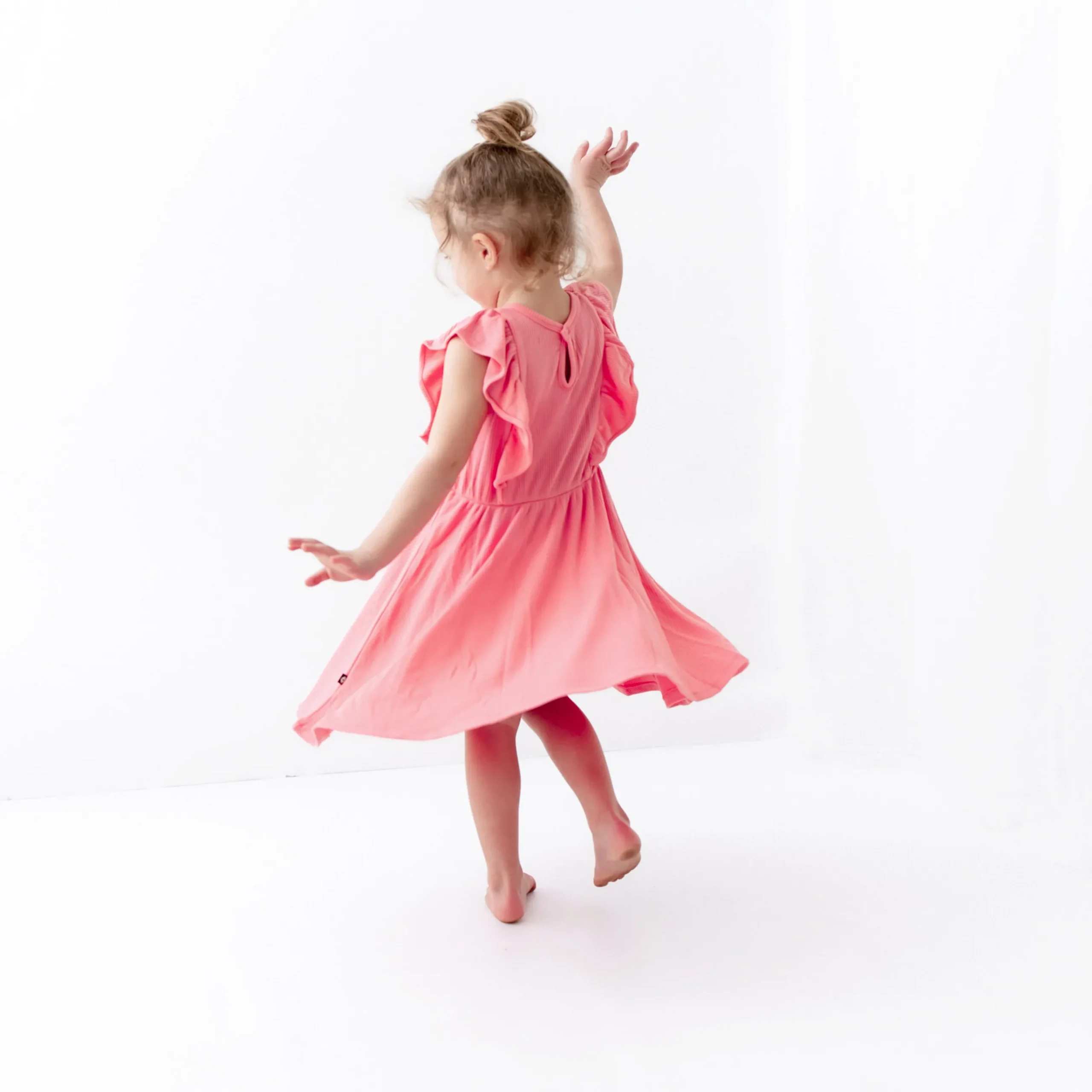 Best Kyte Baby Ribbed Peplum Dress Set in Guava