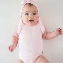 Discount Kyte Baby Ribbed Sleeveless Ruffle Leotard in Sakura