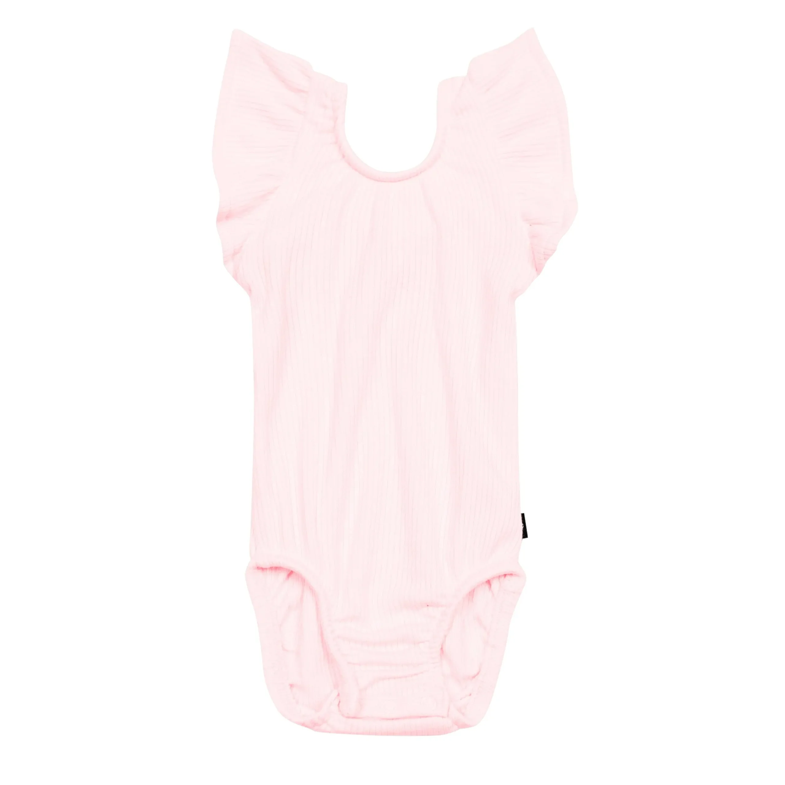 Discount Kyte Baby Ribbed Sleeveless Ruffle Leotard in Sakura