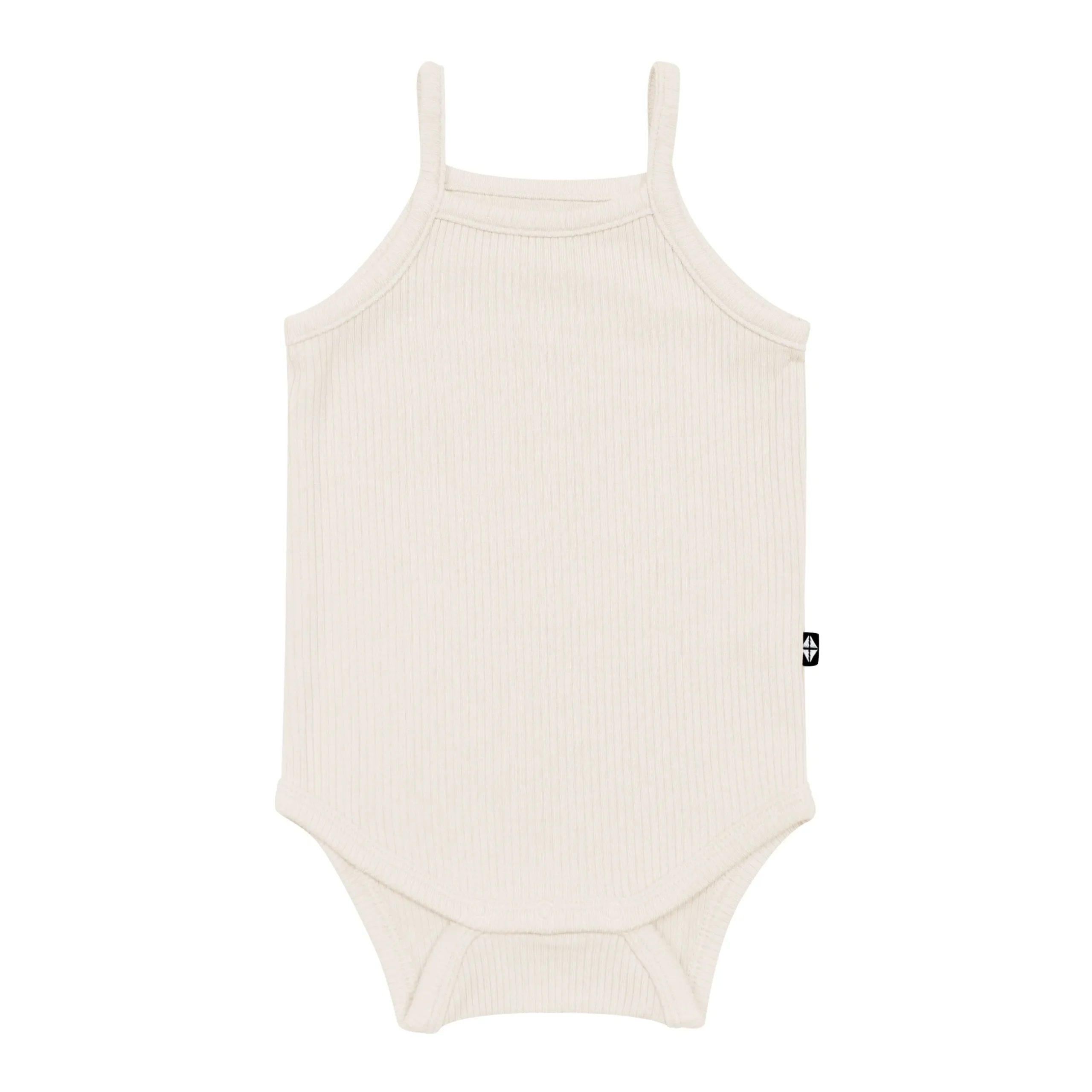 Best Kyte Baby Ribbed Spaghetti Strap Bodysuit in Oat