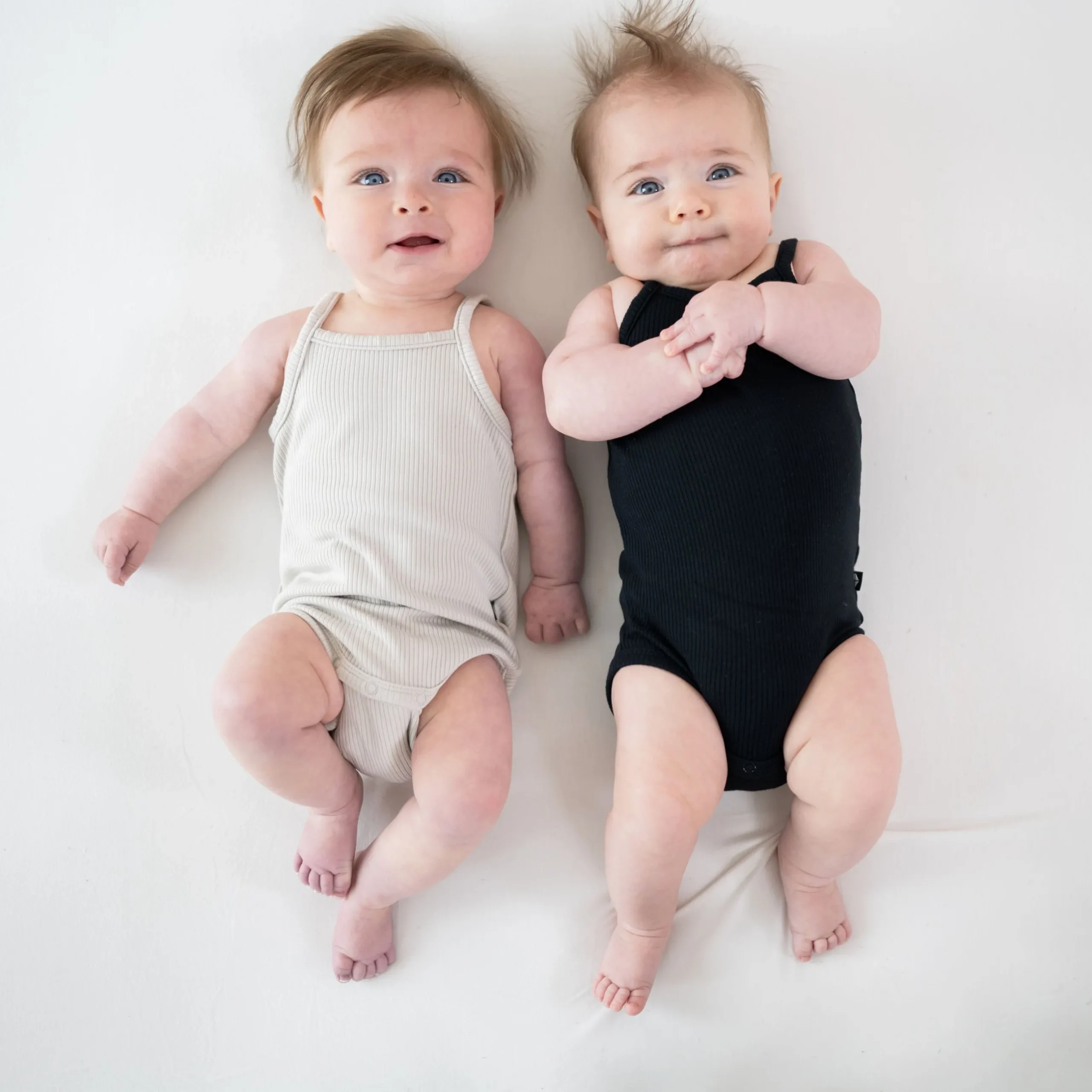Best Kyte Baby Ribbed Spaghetti Strap Bodysuit in Oat