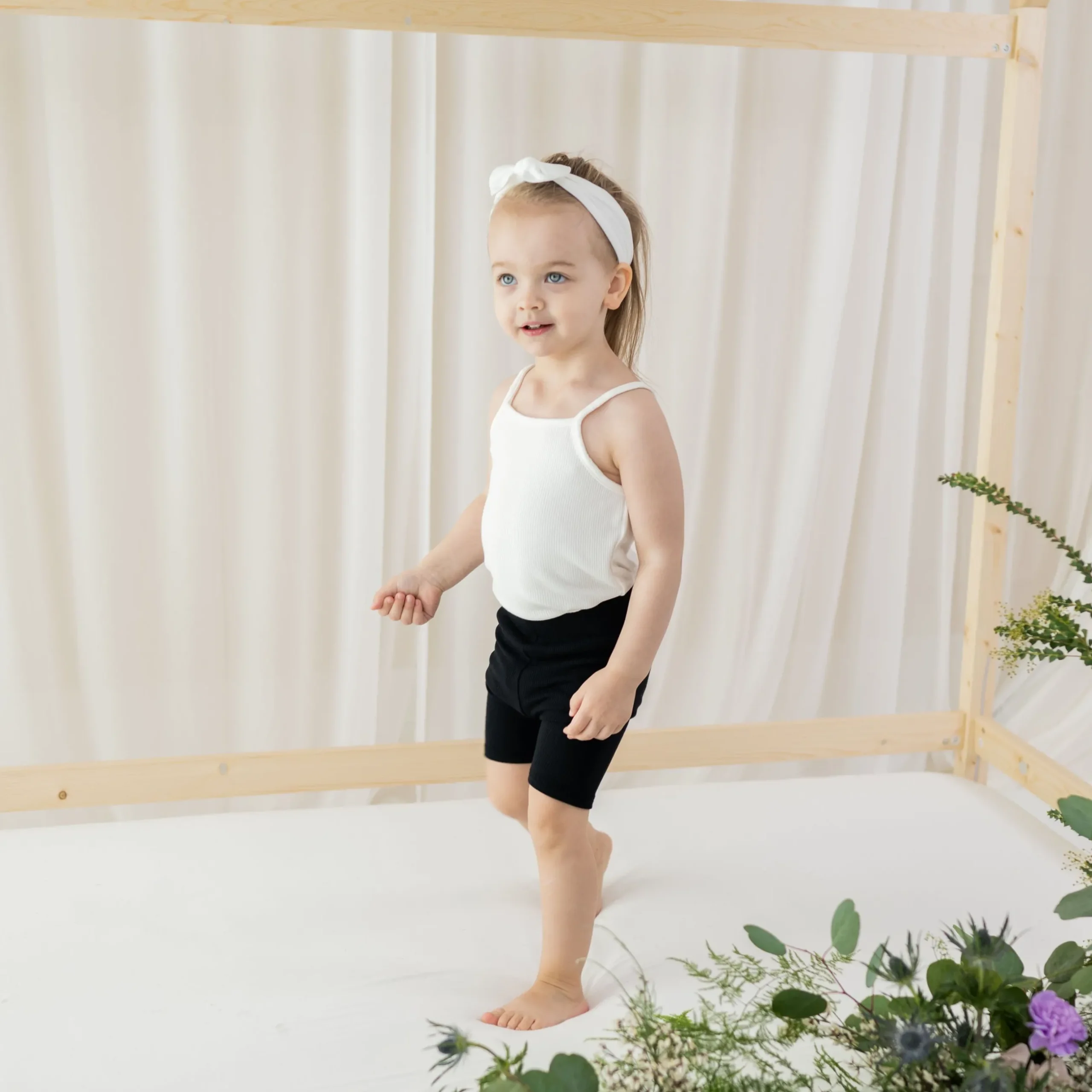 Outlet Kyte Baby Ribbed Spaghetti Strap Bodysuit in Cloud