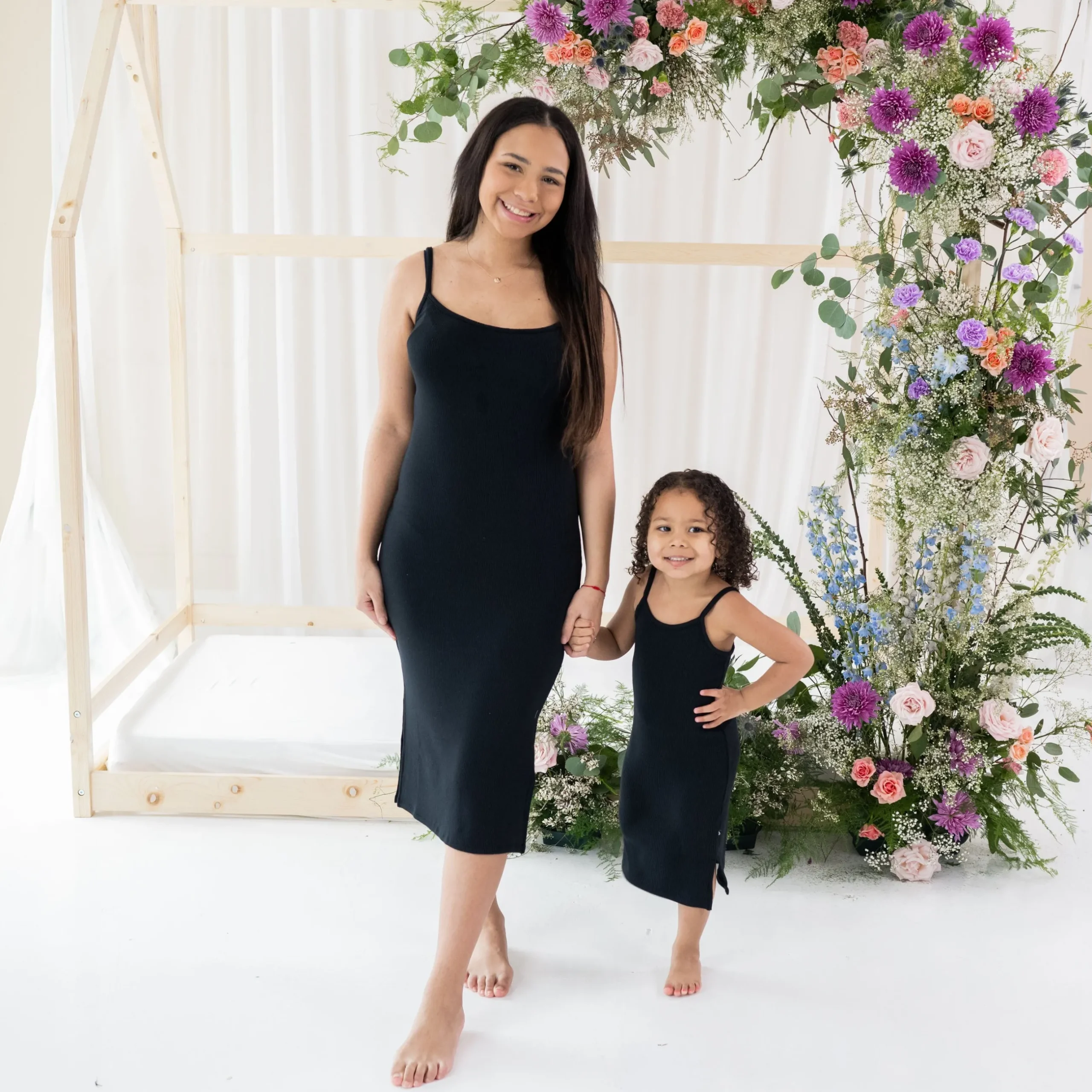 Best Kyte Baby Ribbed Toddler Cami Dress in Midnight
