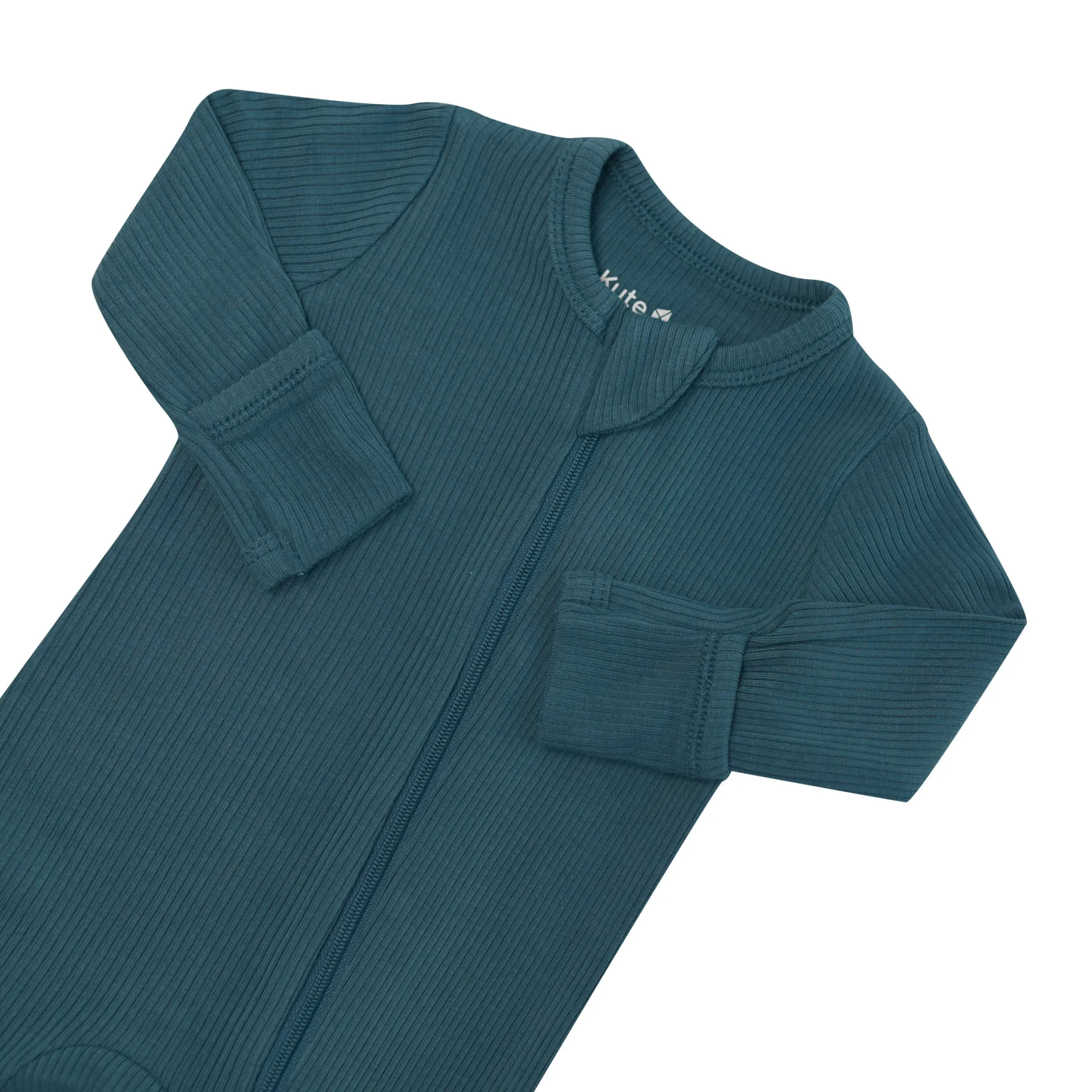 Online Kyte Baby Ribbed Zipper Footie in Atlantic