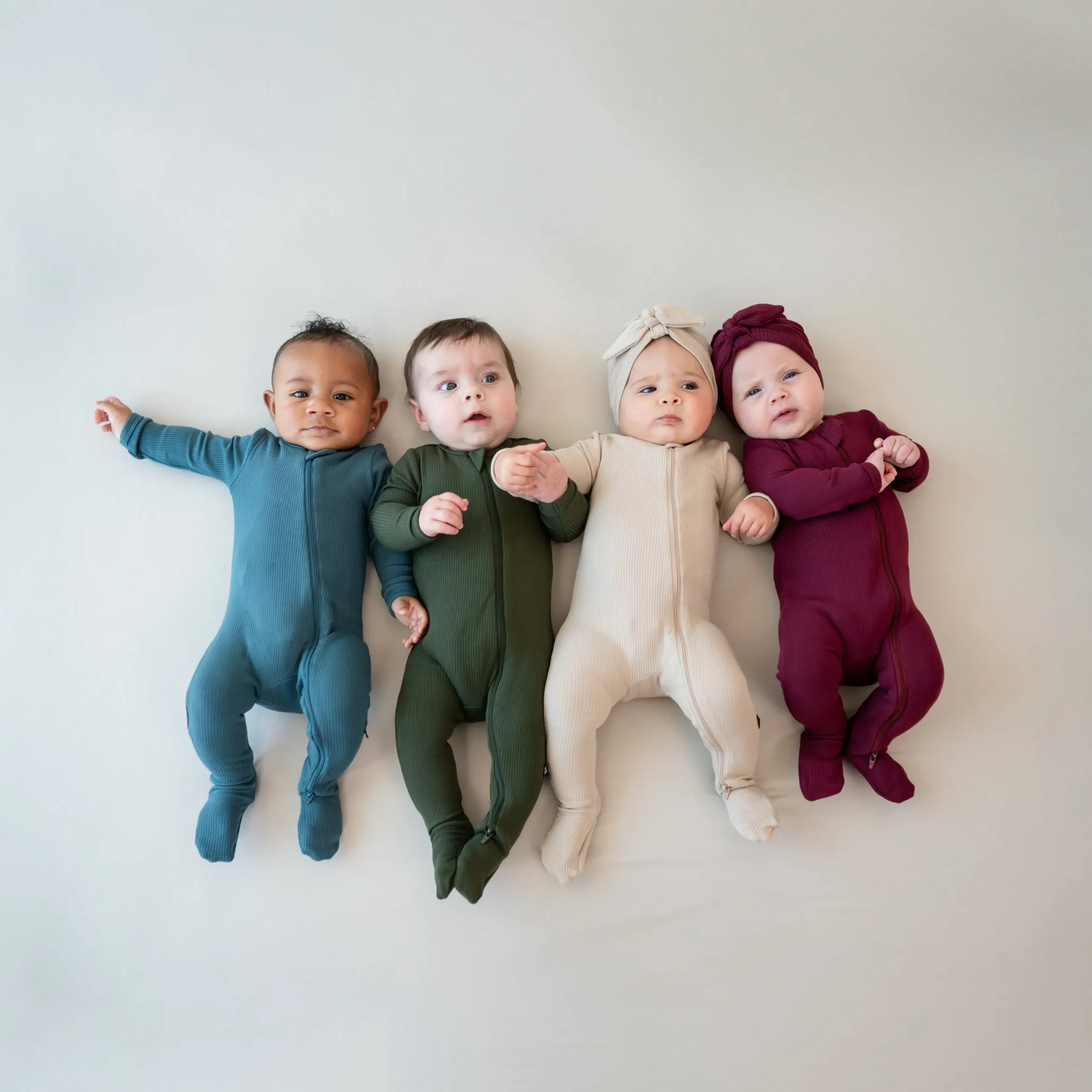 Clearance Kyte Baby Ribbed Zipper Footie in Bisque
