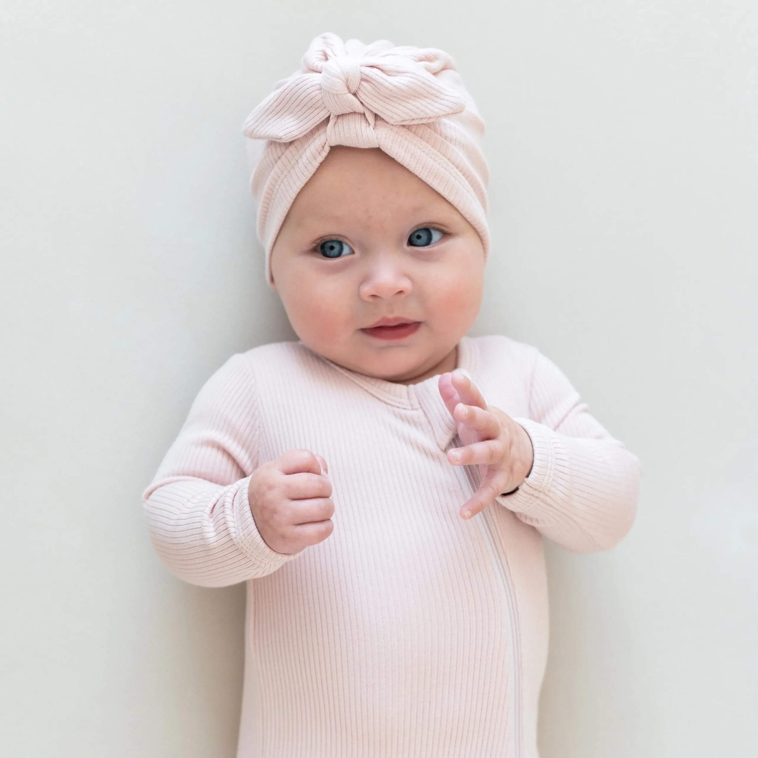 Clearance Kyte Baby Ribbed Zipper Footie in Blush